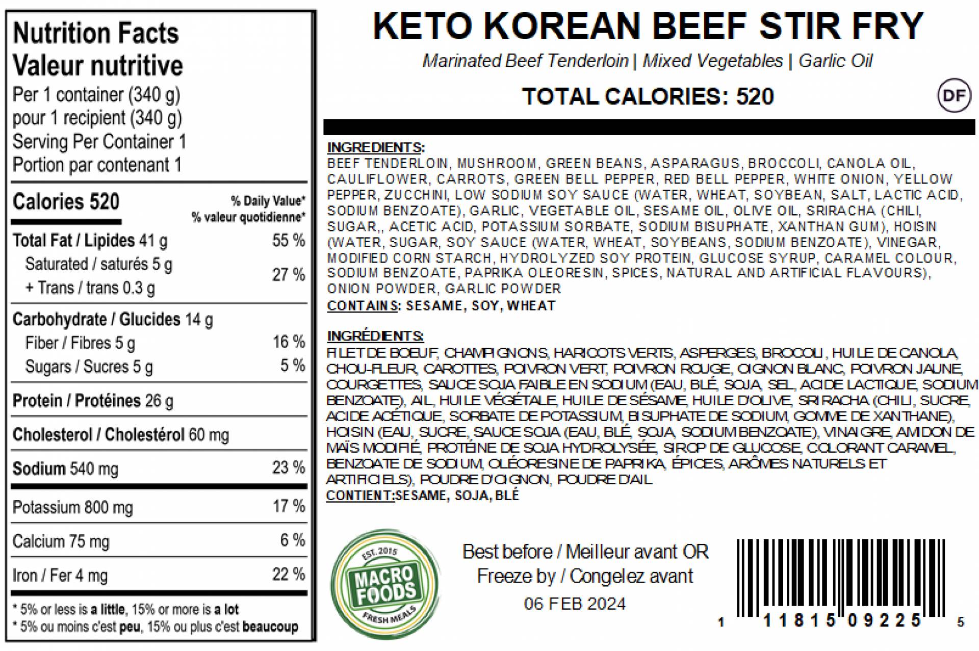Keto Korean Beef Stirfry