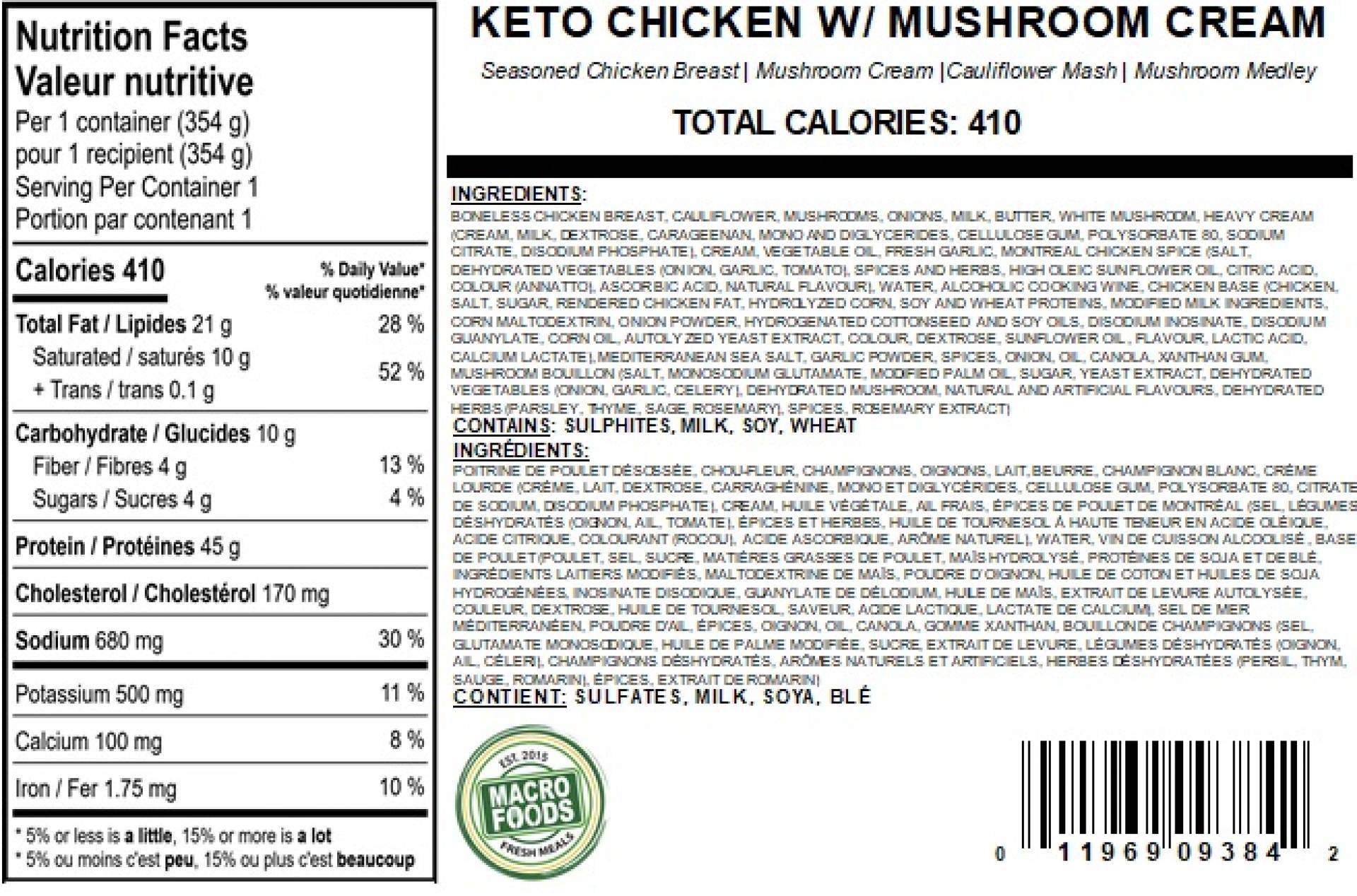 Keto Chicken Mushroom Cream