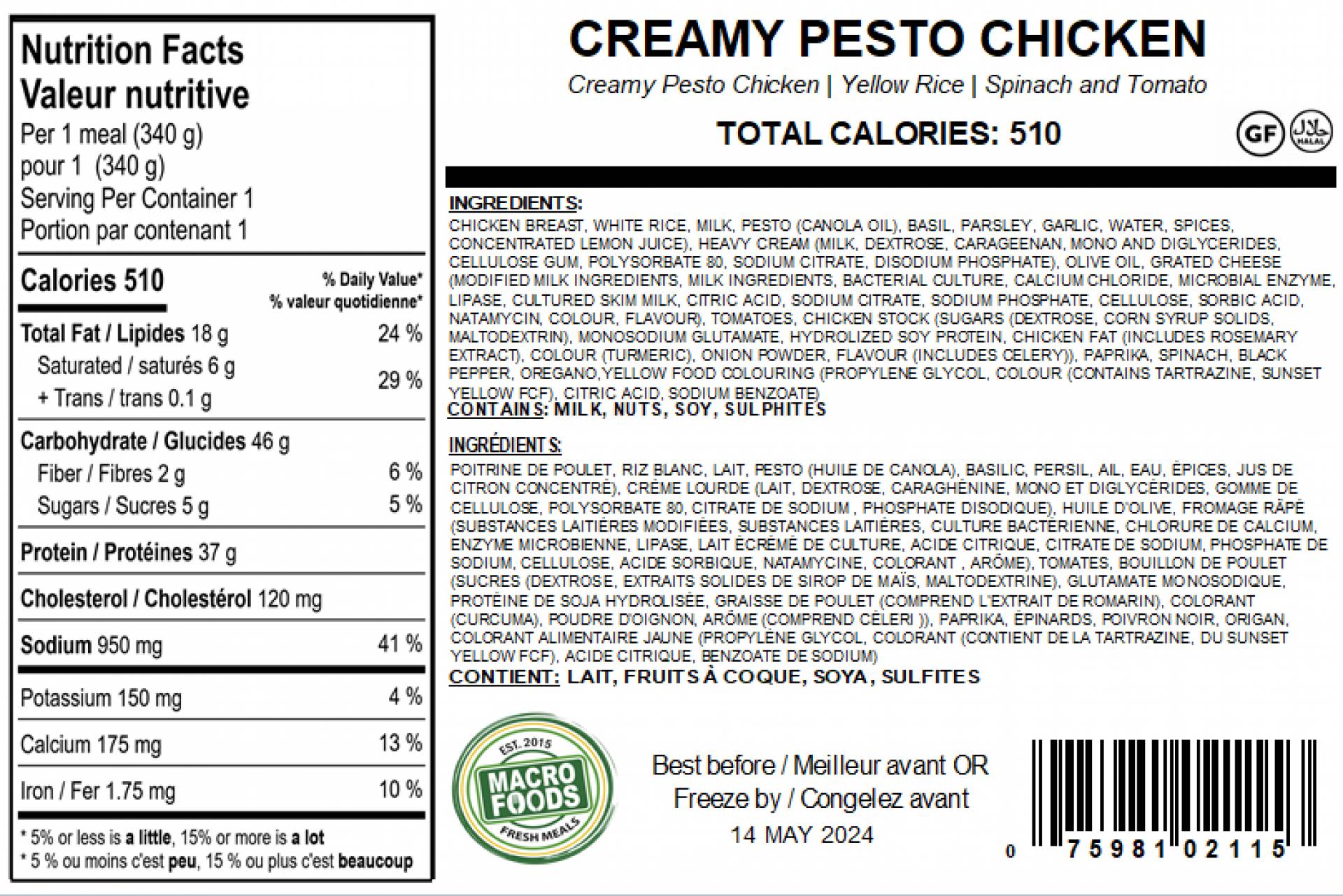 Creamy Pesto Chicken