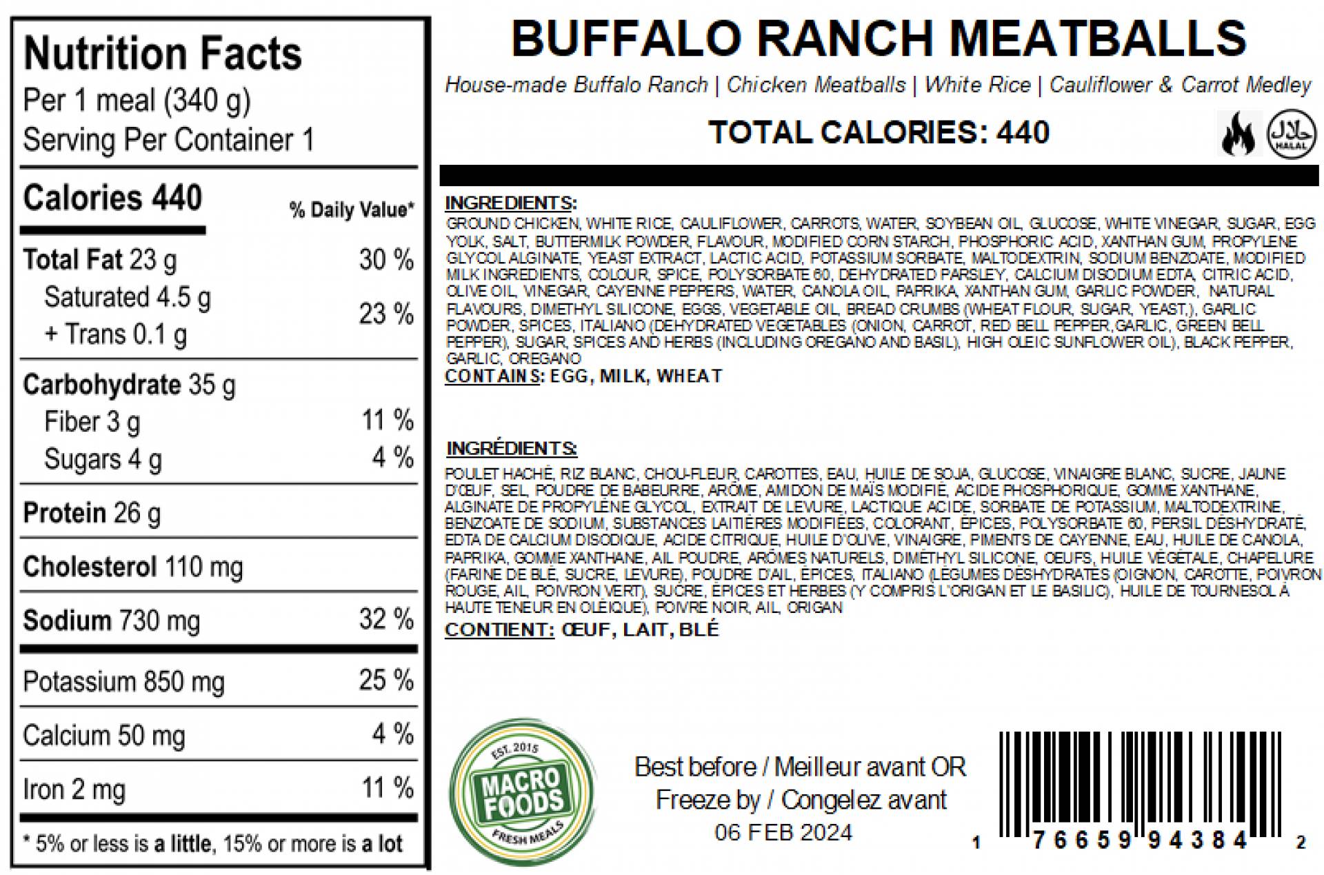 Buffalo Ranch Chicken Meatballs