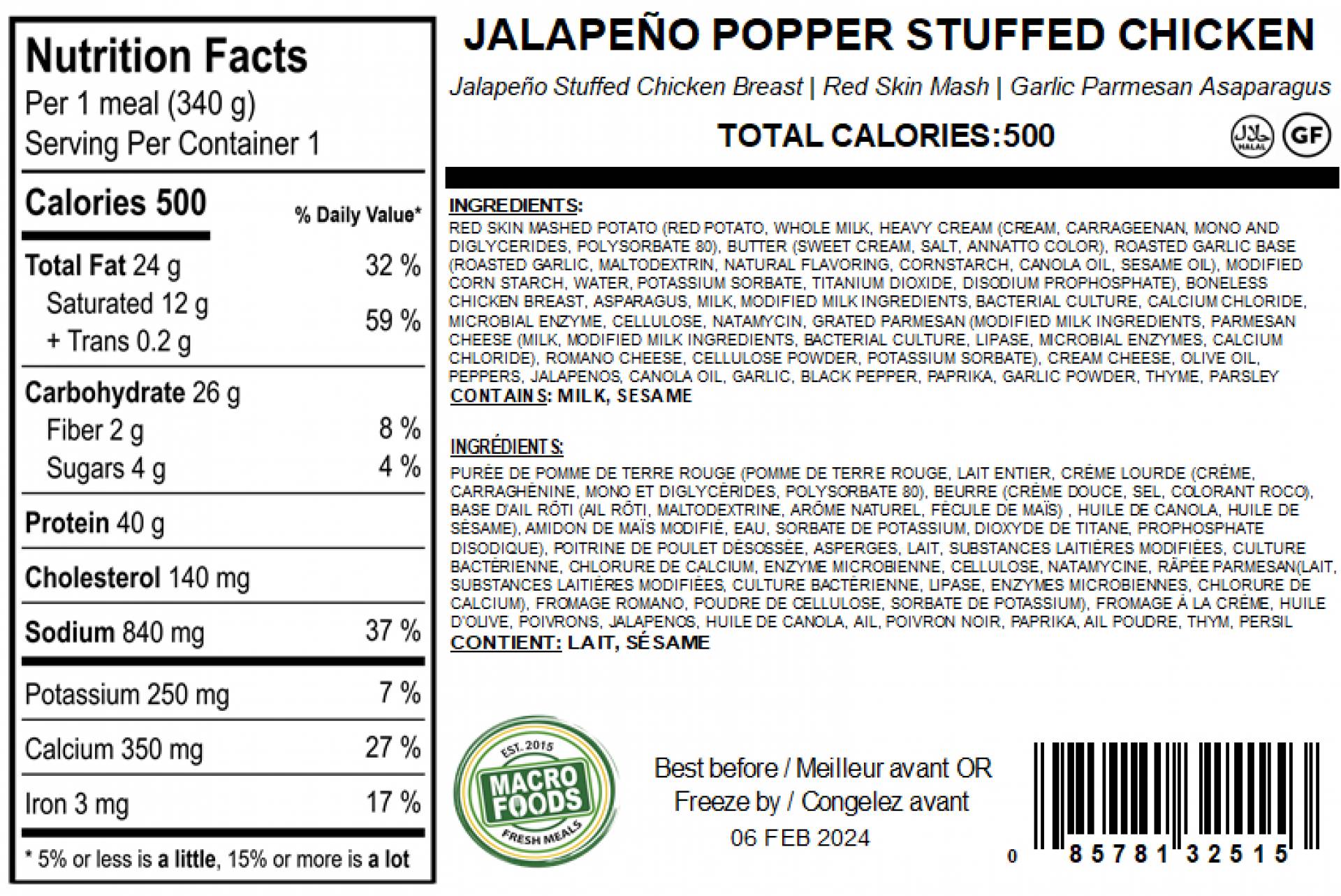 Jalapeño Popper Stuffed Chicken