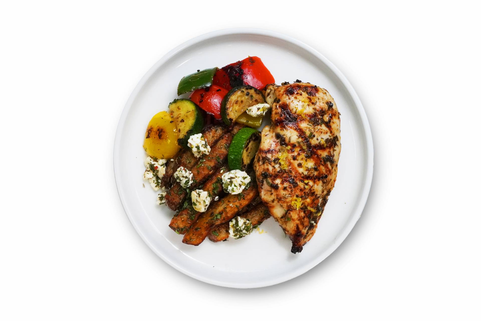 Mediterranean Chicken With Greek Fries