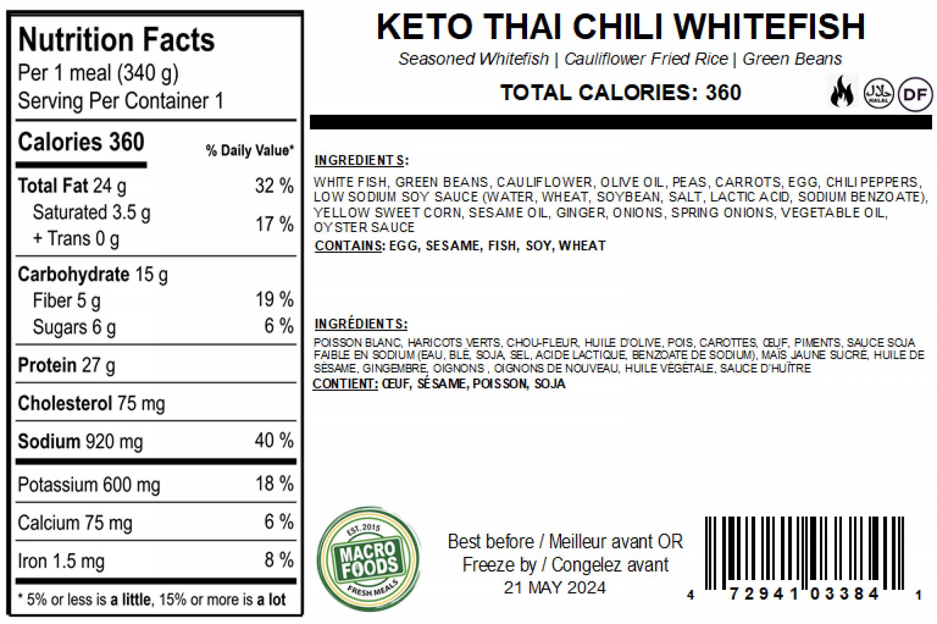 Keto Thai Chili Whitefish