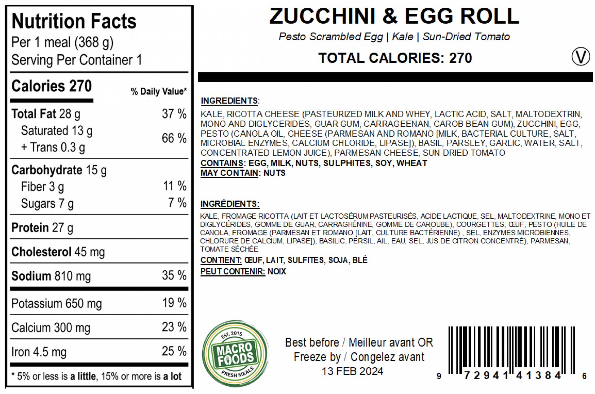 Zucchini & Egg Roll
