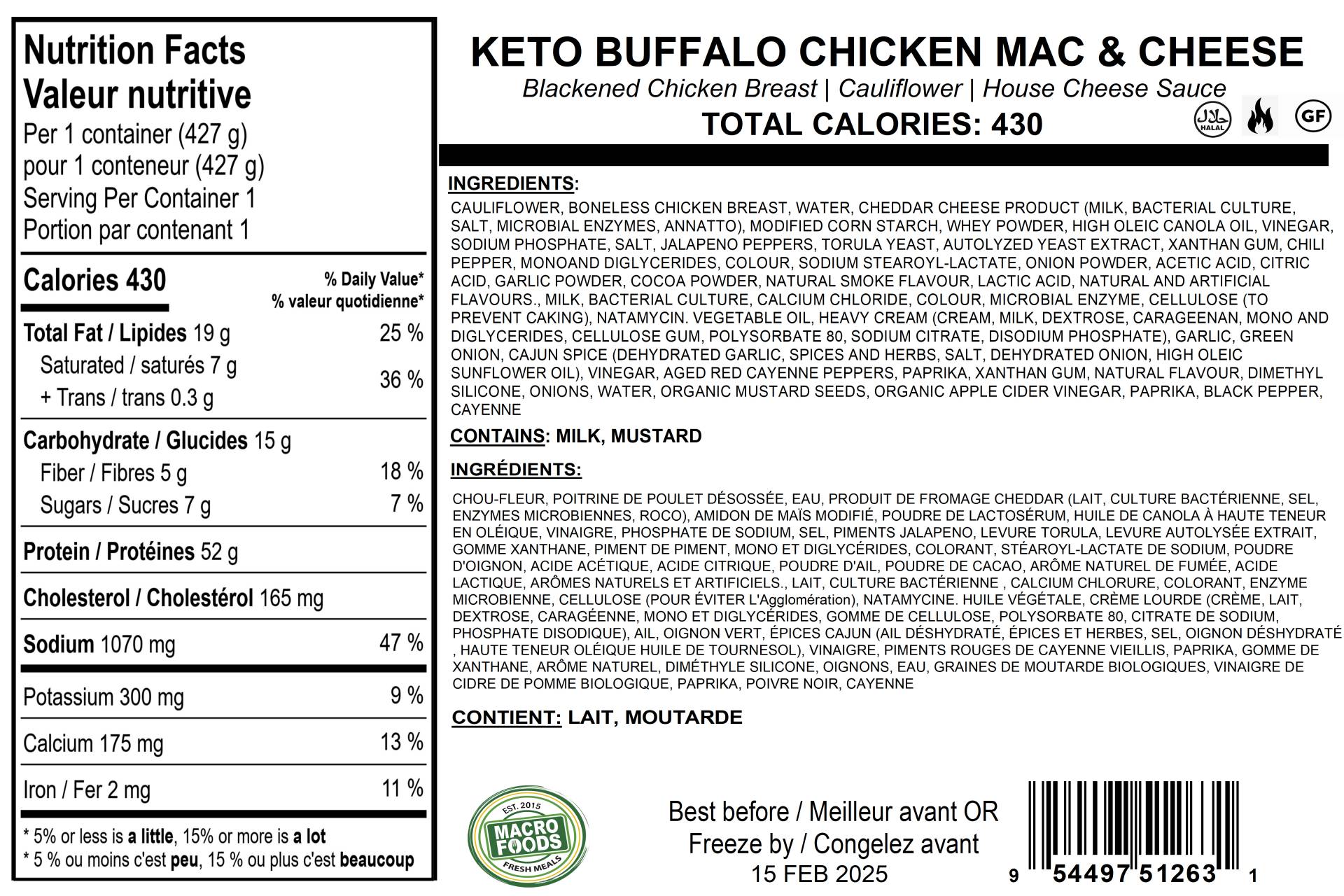 Keto Buffalo Chicken Mac & Cheese
