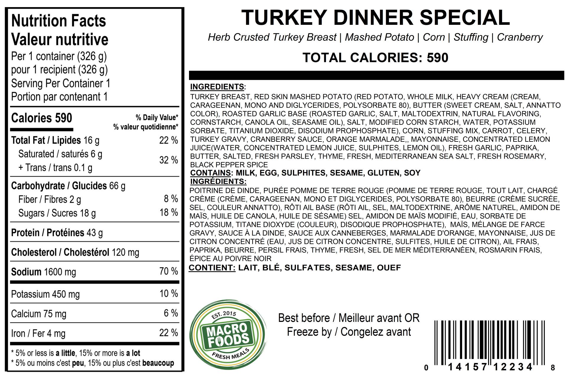 Turkey Dinner Special