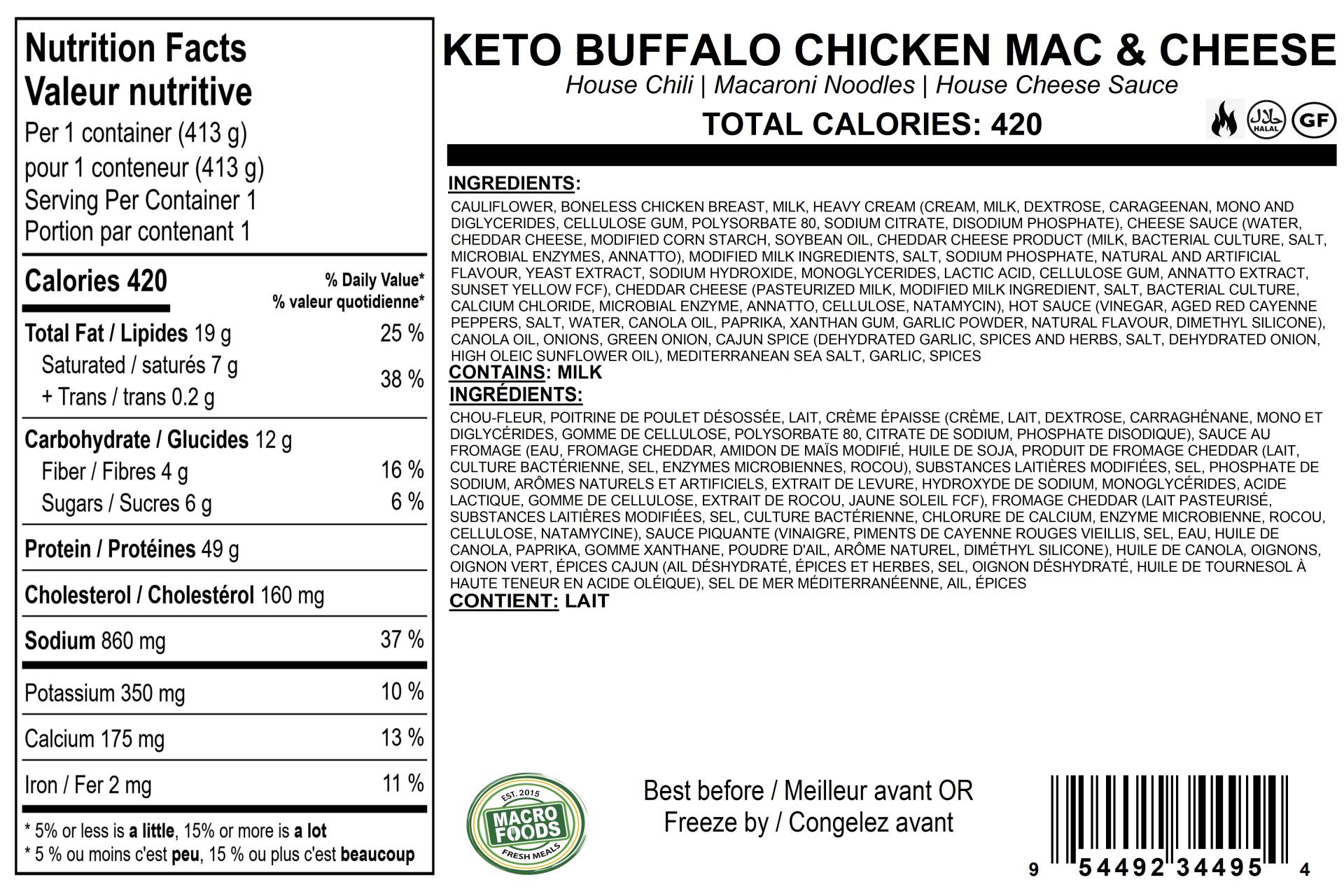 Keto Buffalo Chicken Mac & Cheese