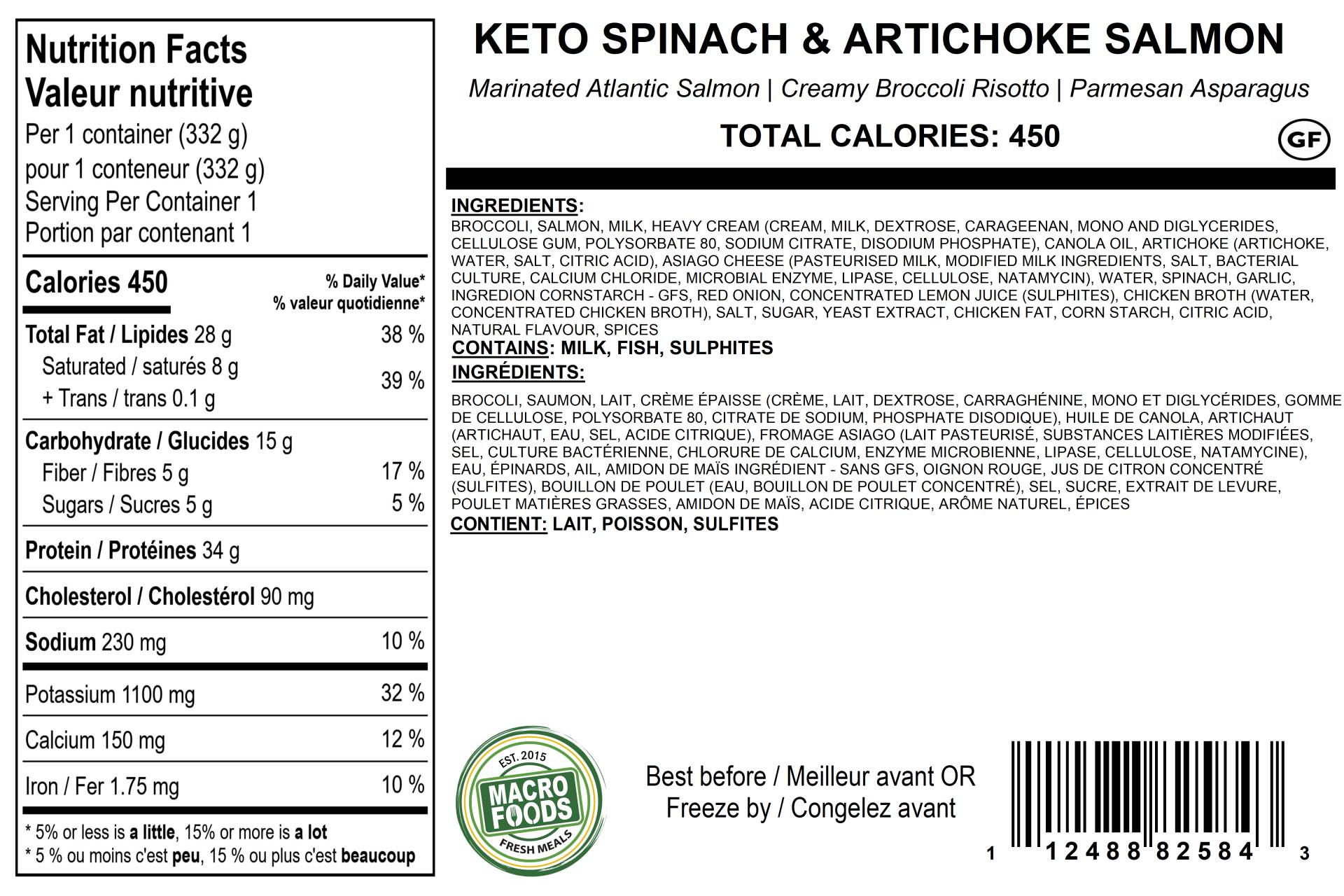 Keto Spinach & Artichoke Salmon