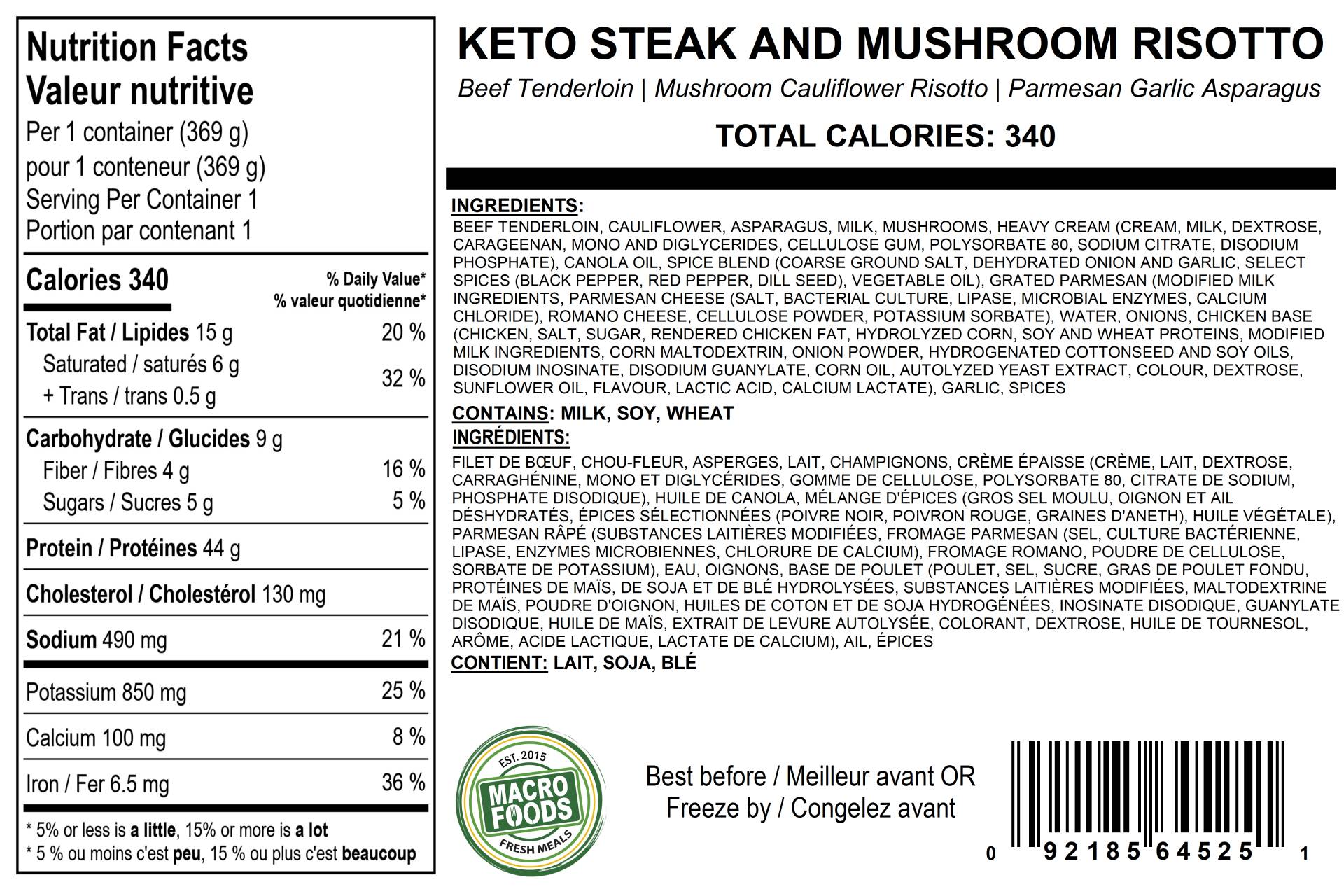 Keto Steak & Mushroom Risotto