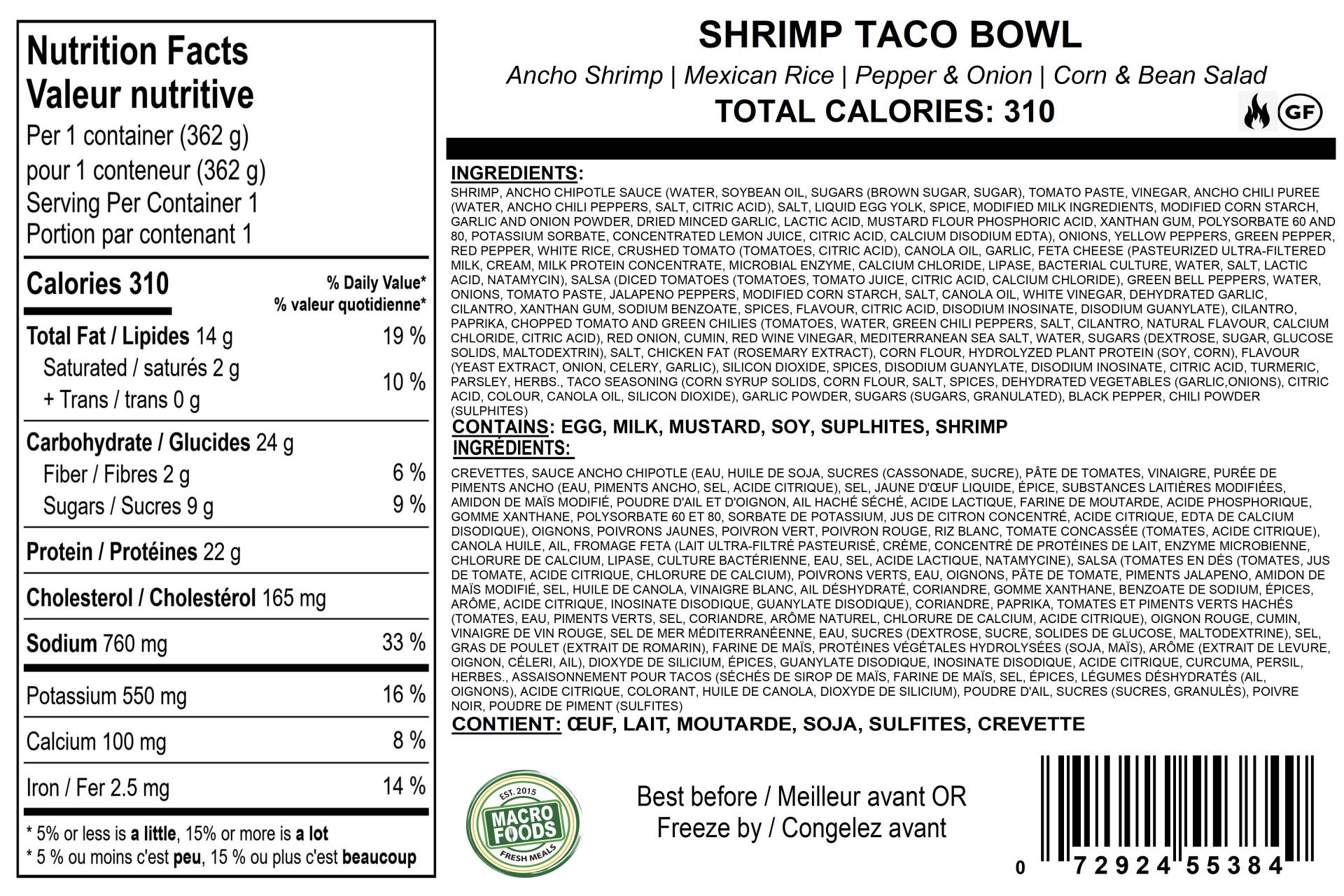 Shrimp Taco Bowl