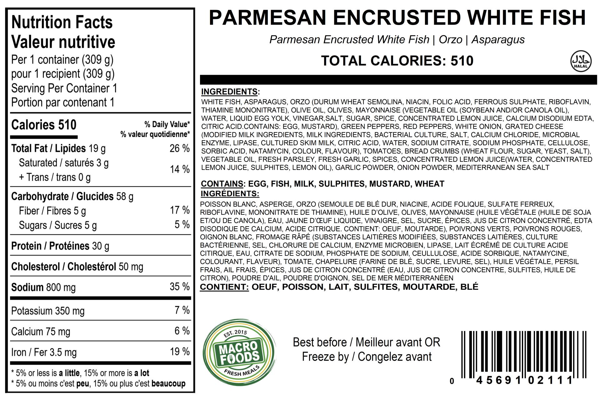 Parmesan Encrusted White Fish