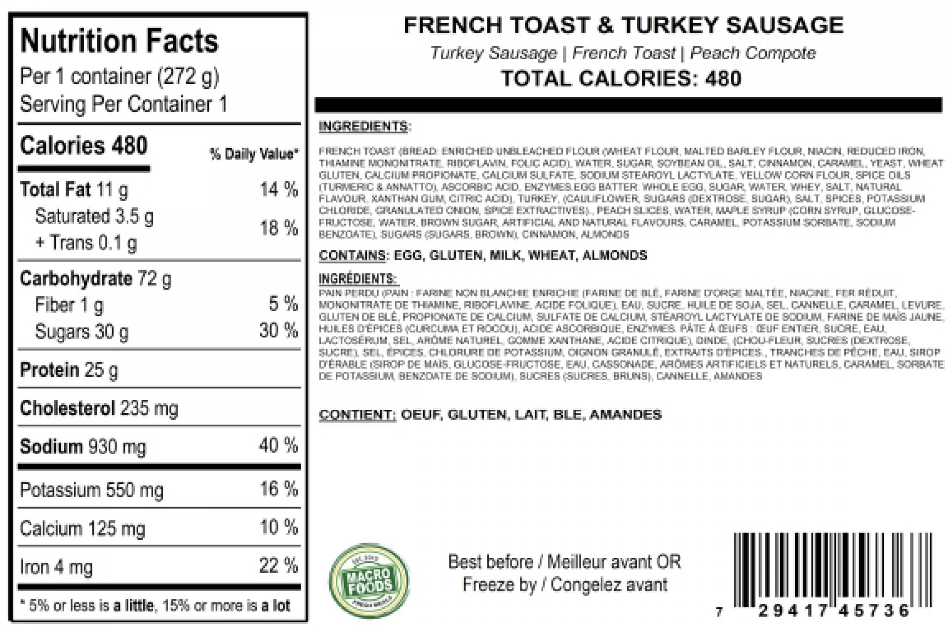 French Toast & Turkey Sausage