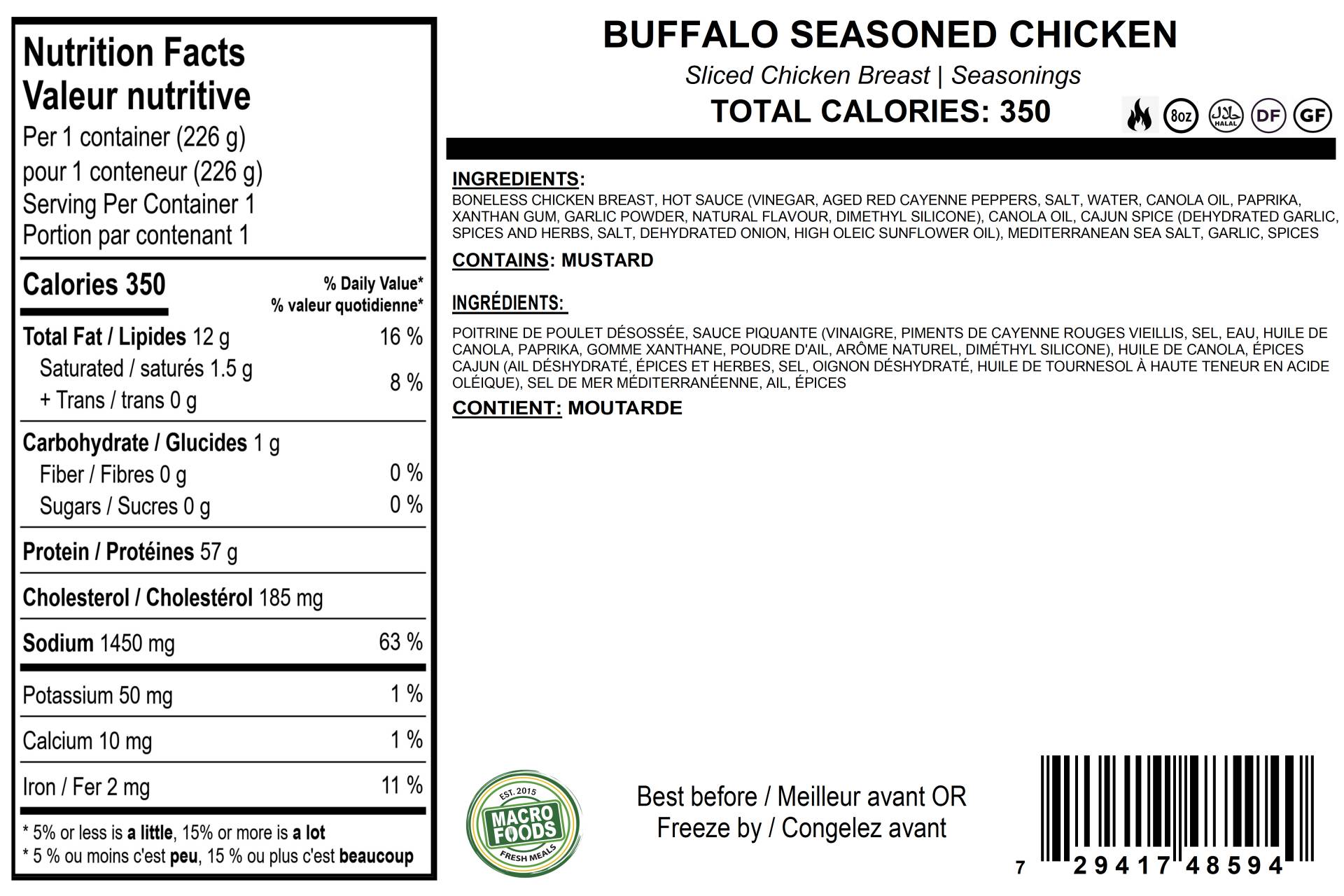 Carnivore Buffalo Seasoned Chicken