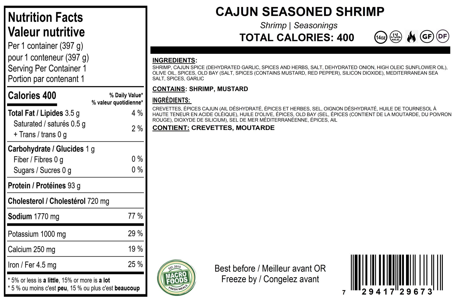 Carnivore Cajun Seasoned Shrimp