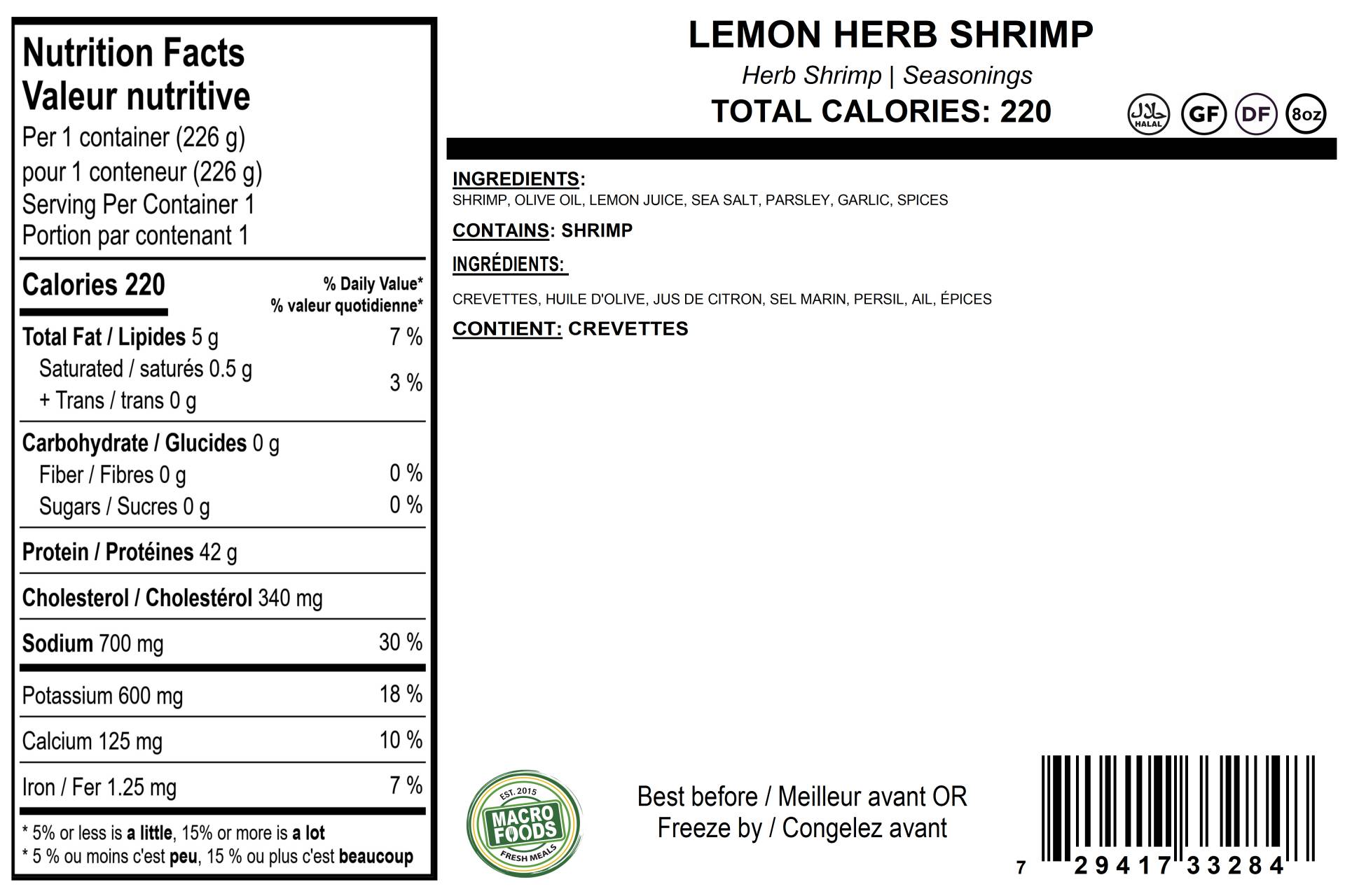 Carnivore Lemon Herb Shrimp