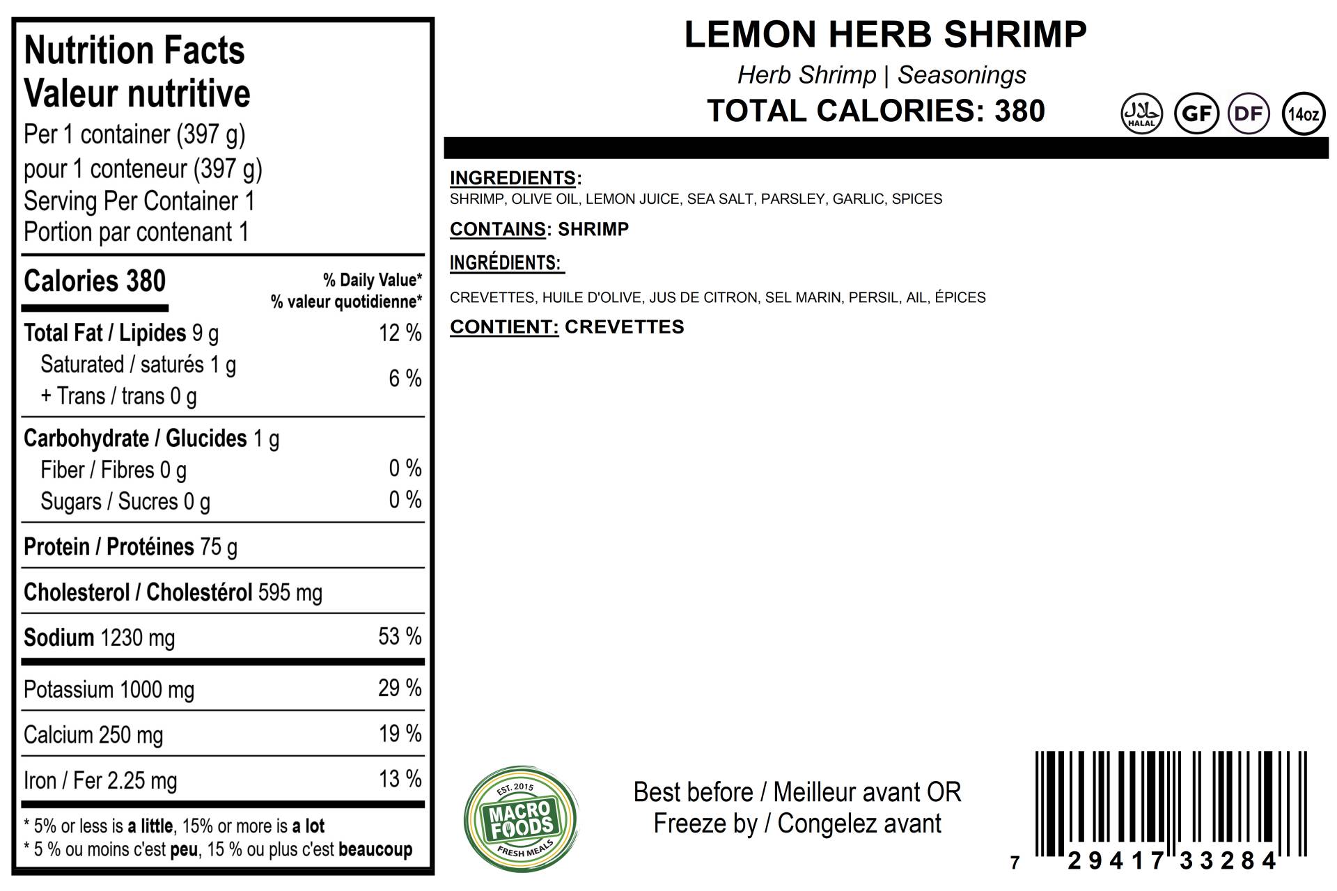 Carnivore Lemon Herb Shrimp