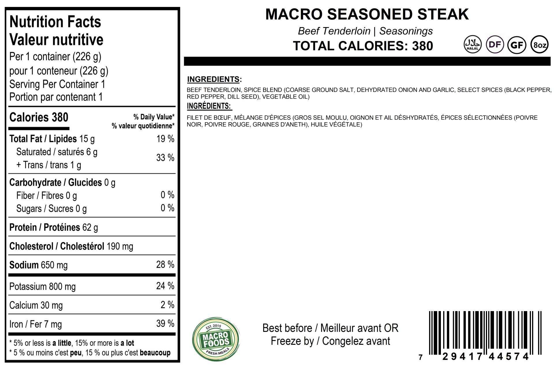 Carnivore Macro Seasoned Steak