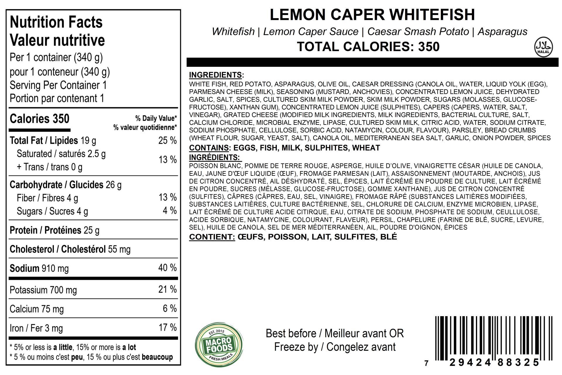 Lemon Caper Whitefish
