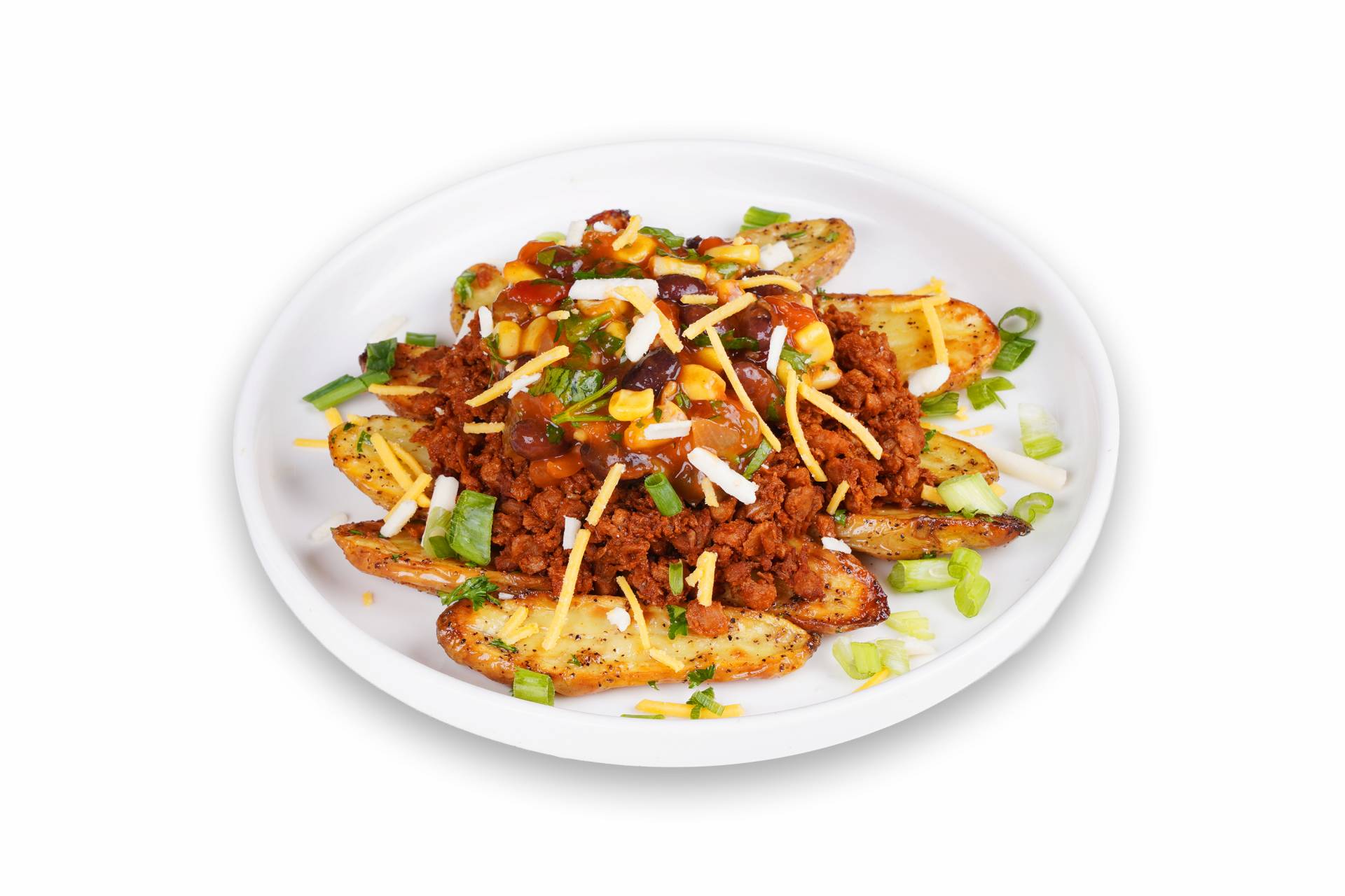 Vegan Loaded Beef Potatoes
