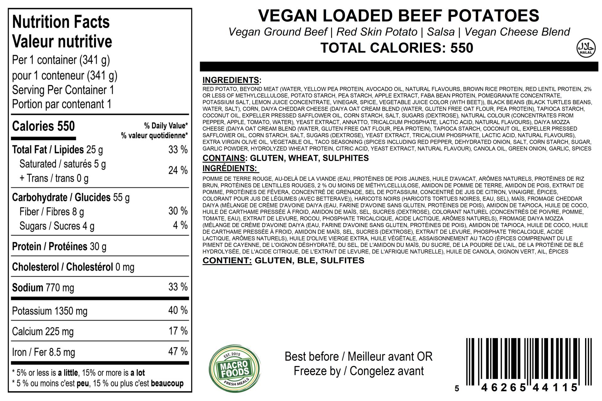 Vegan Loaded Beef Potatoes