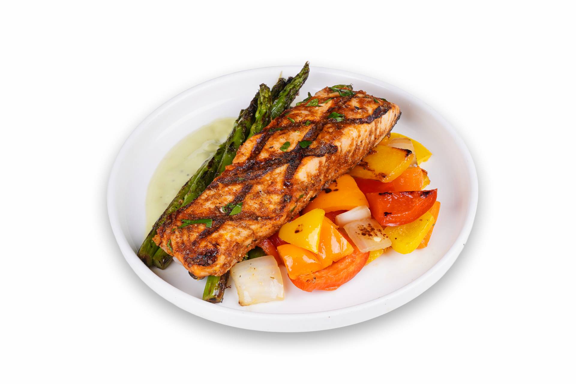 Keto Seared Salmon With Avocado Cream