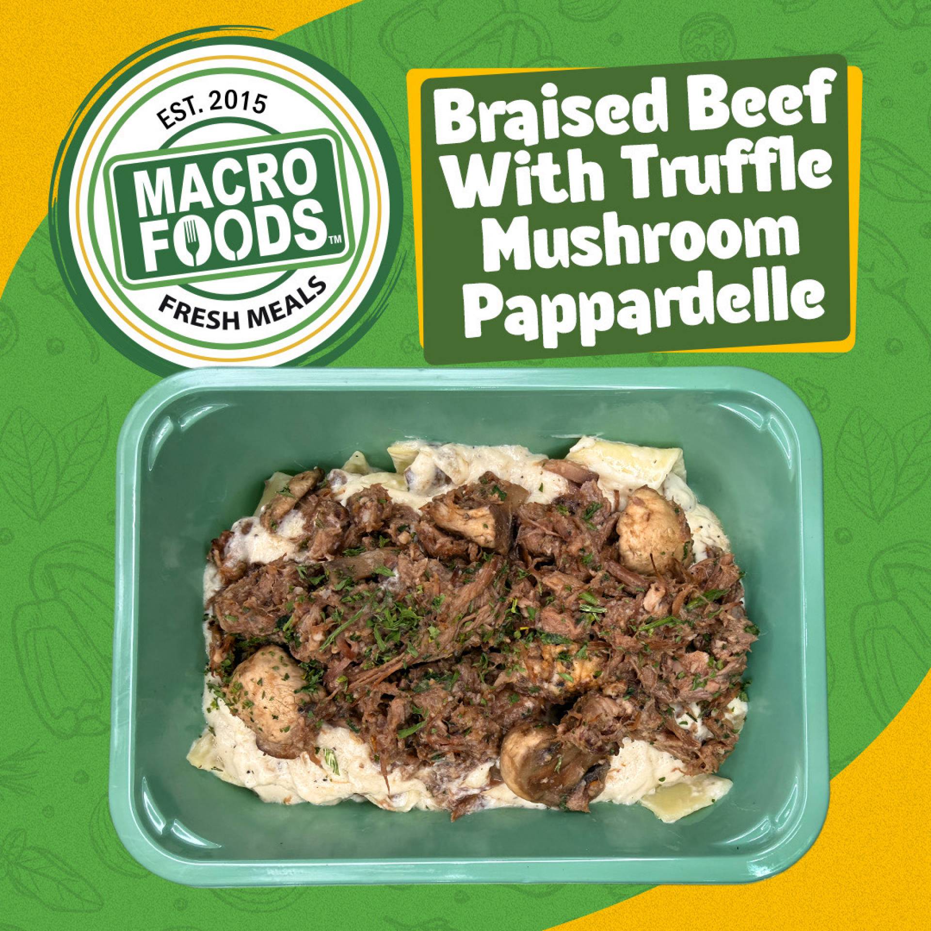 Braised Beef With Truffle Mushroom Pappardelle