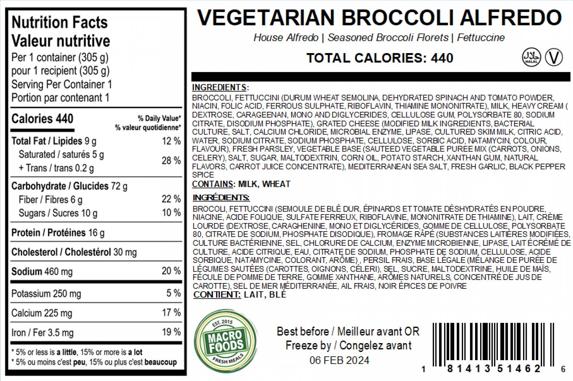 Vegetarian Broccoli Alfredo