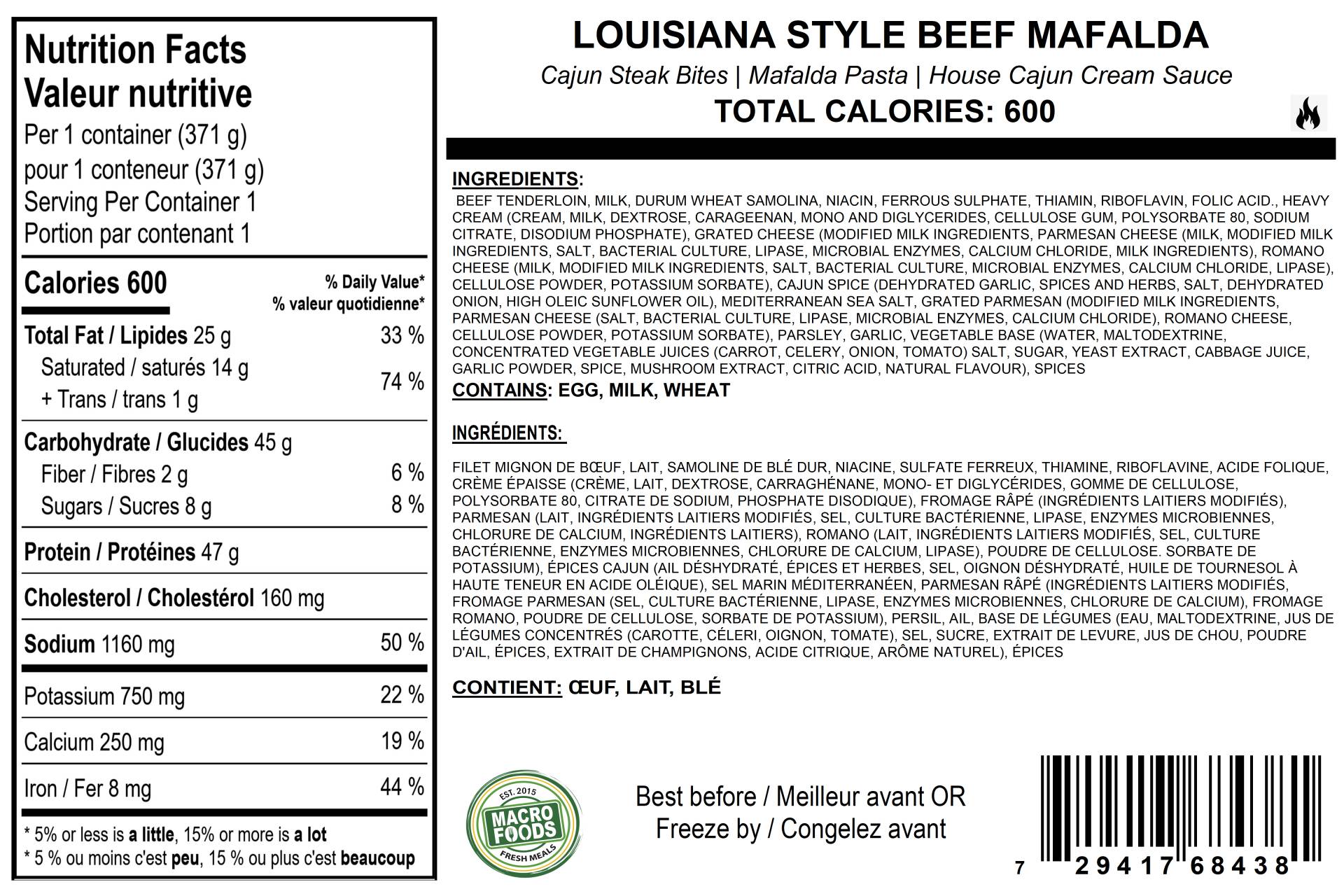 Louisiana Style Beef Mafalda
