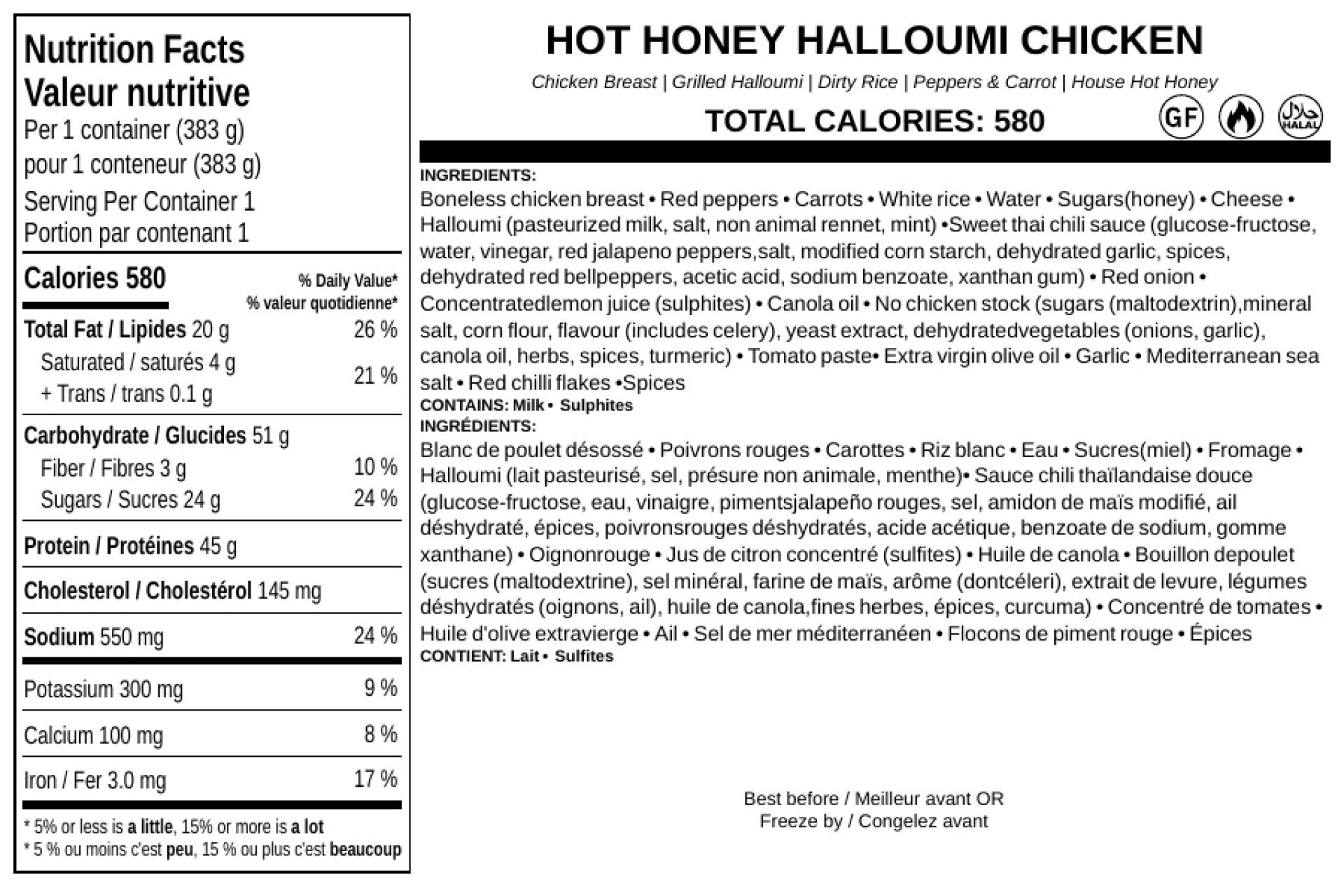 Hot Honey Halloumi Chicken