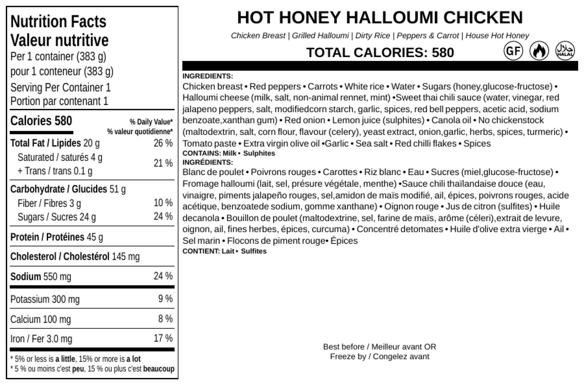Hot Honey Halloumi Chicken