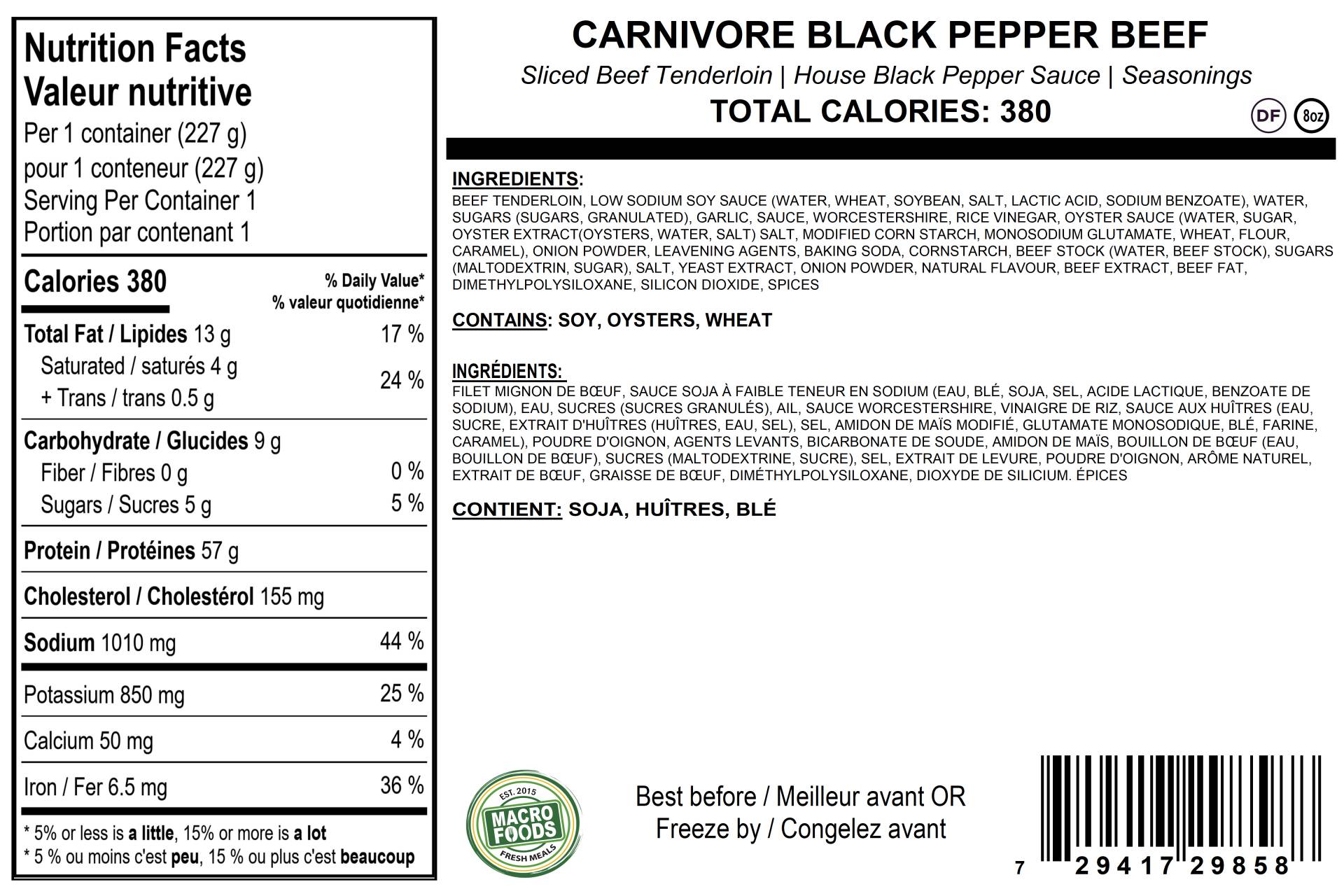 Carnivore Black Pepper Beef