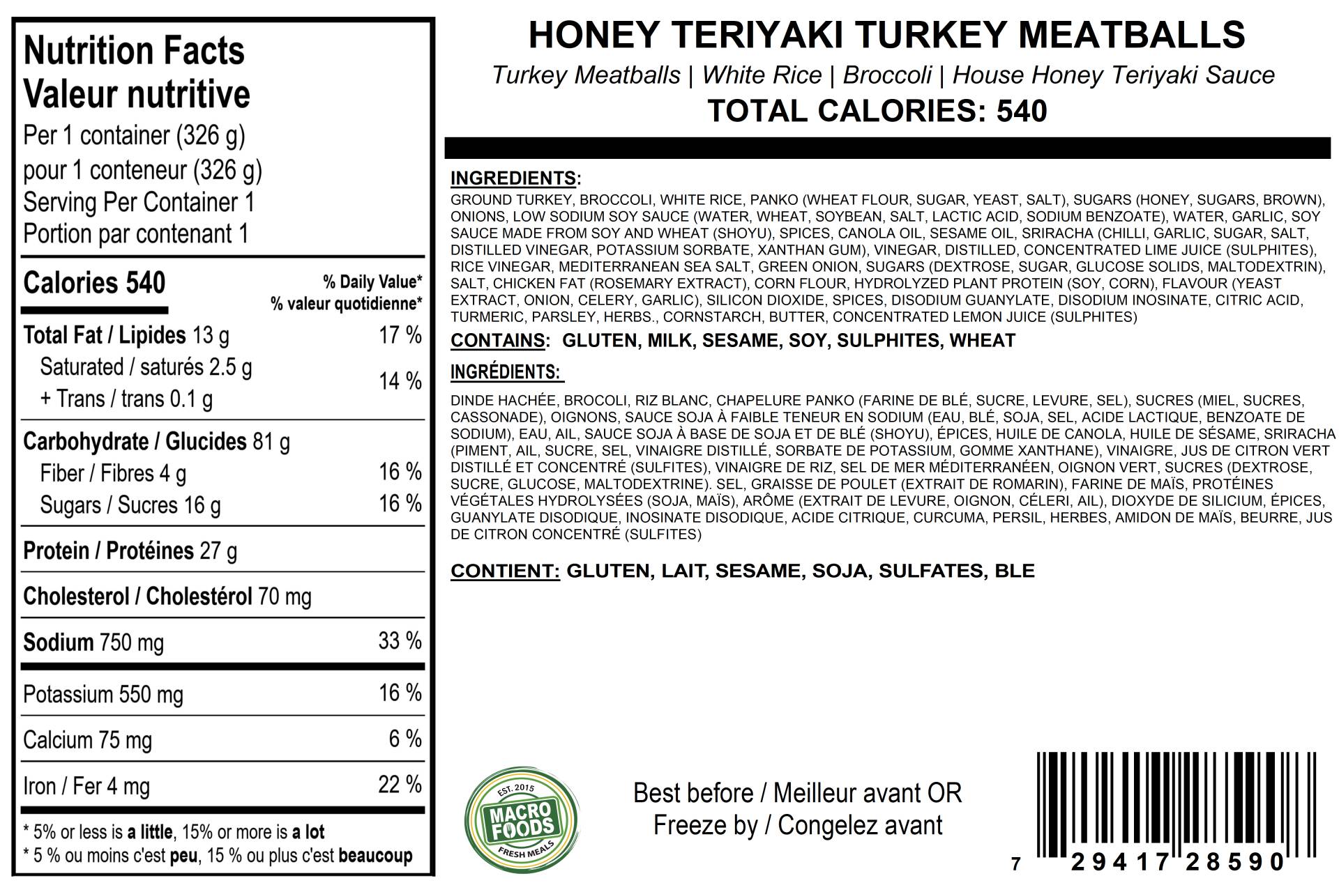 Honey Teriyaki Turkey Meatballs