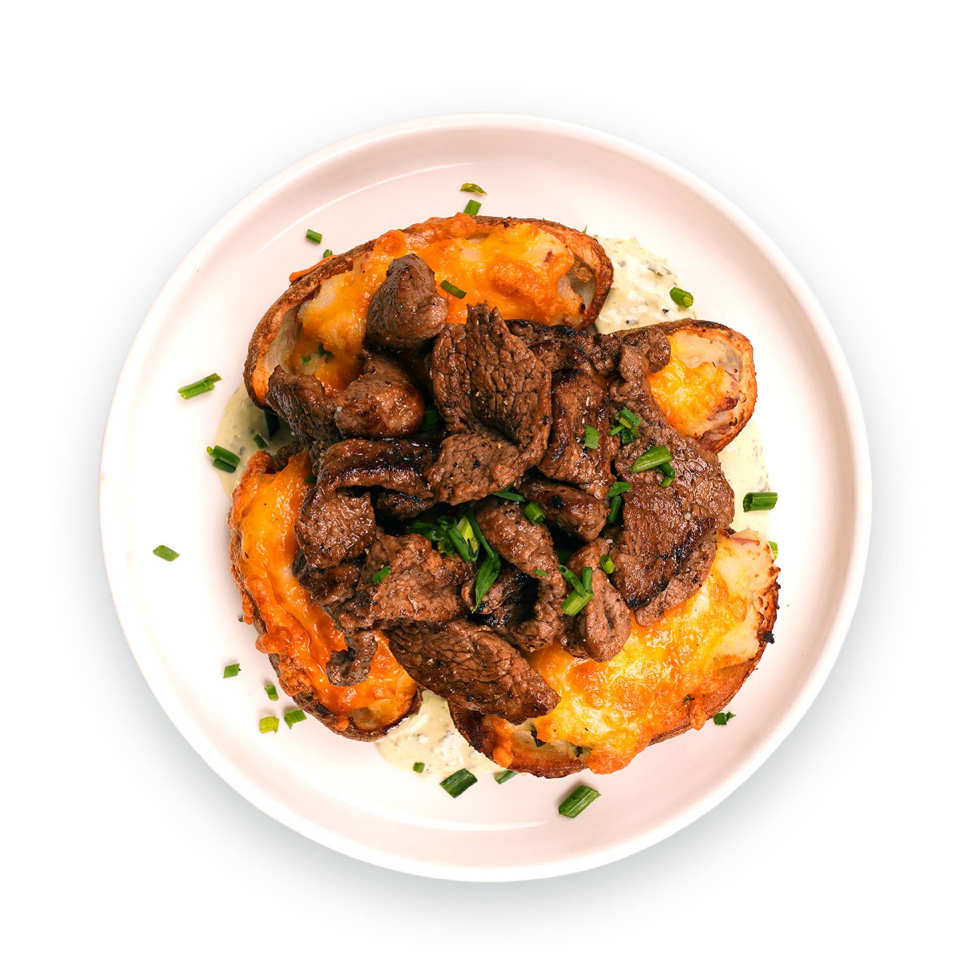 Loaded Chimichurri Steak Potato Skins