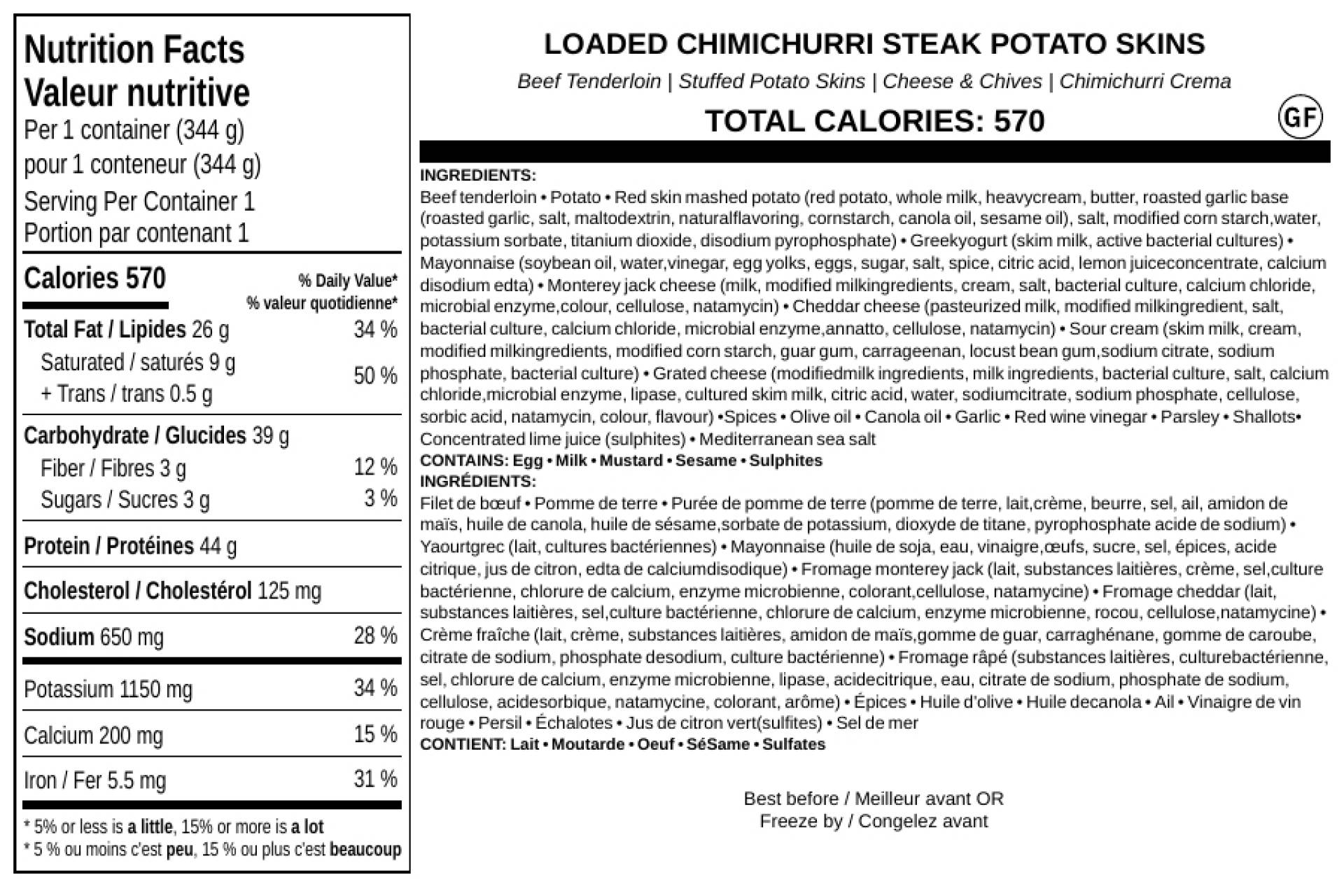 Loaded Chimichurri Steak Potato Skins