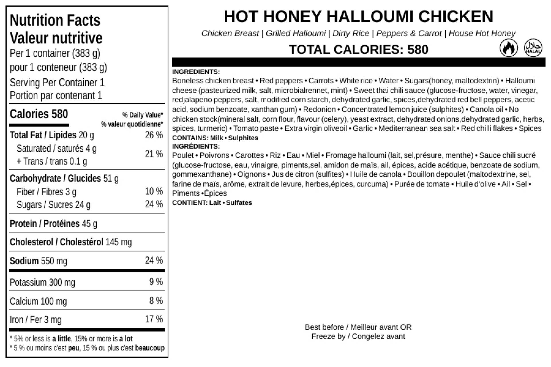 Hot Honey Halloumi Chicken