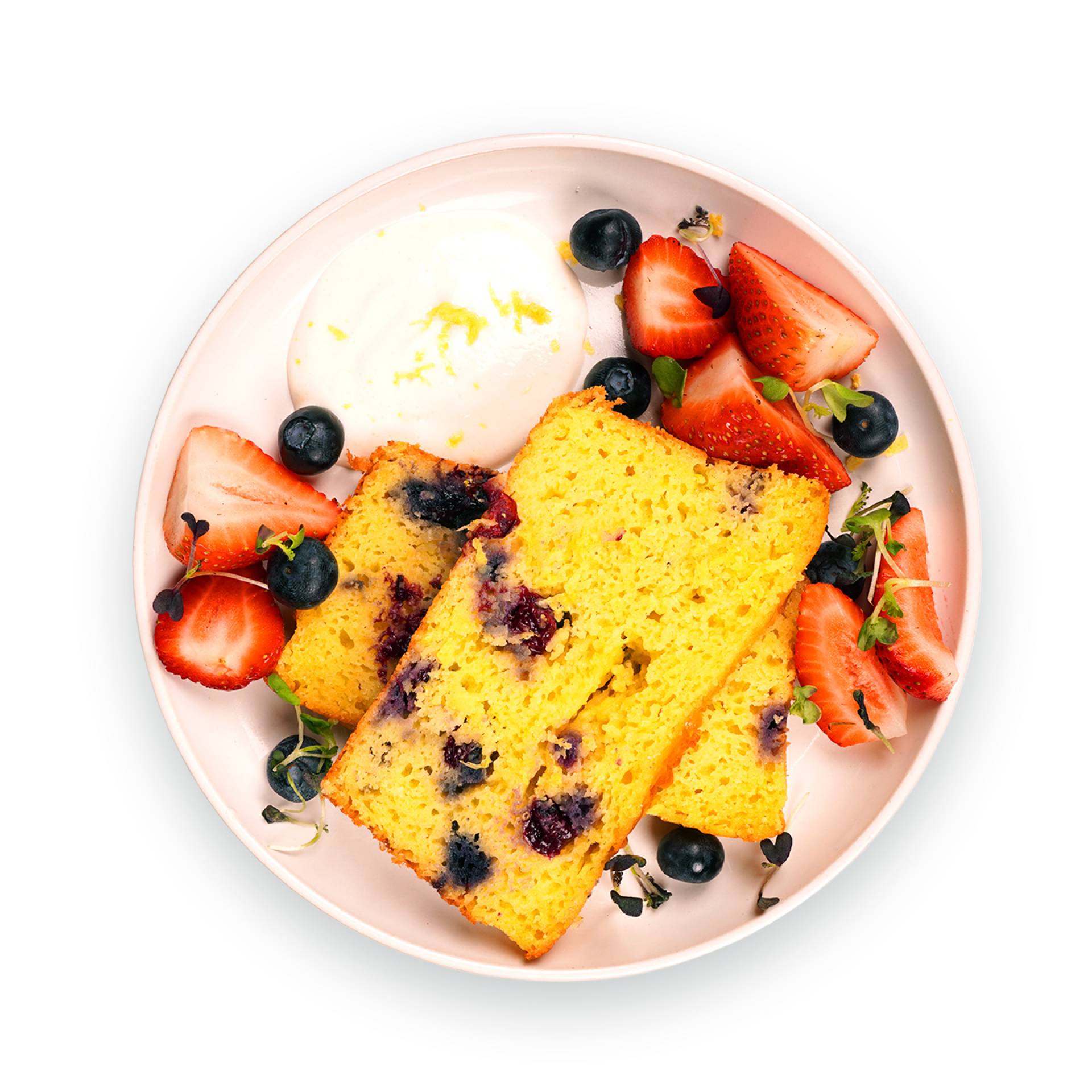 Breakfast Lemon Berry Ricotta Cake