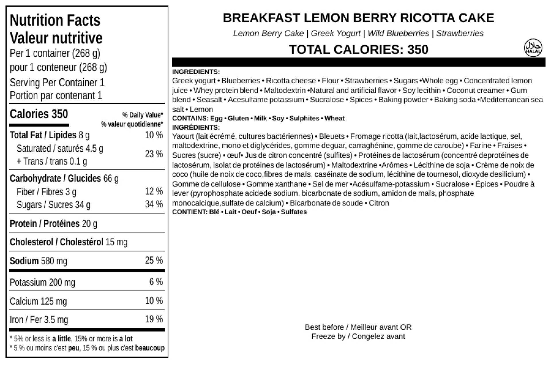 Breakfast Lemon Berry Ricotta Cake