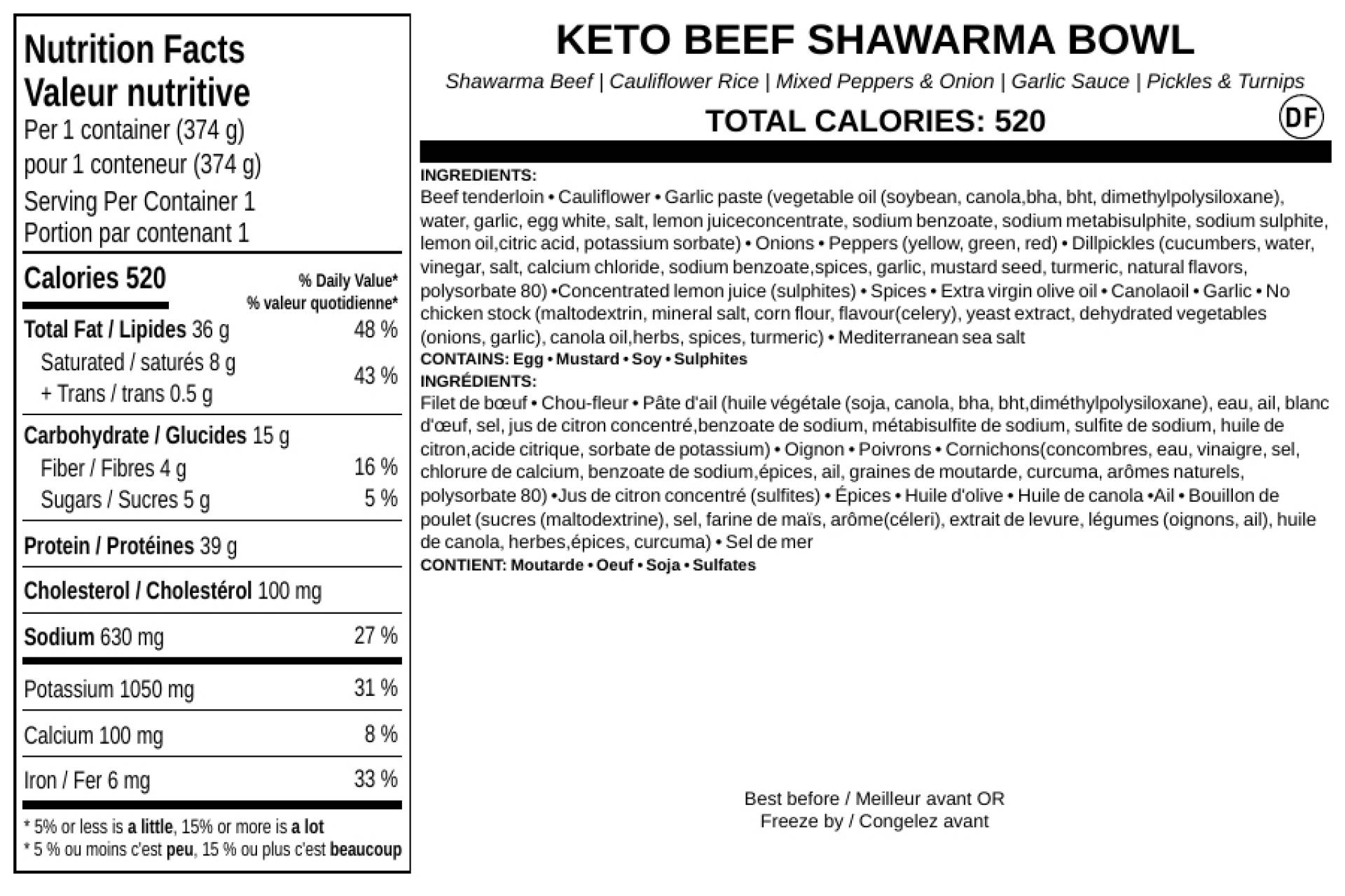 Keto Beef Shawarma Bowl