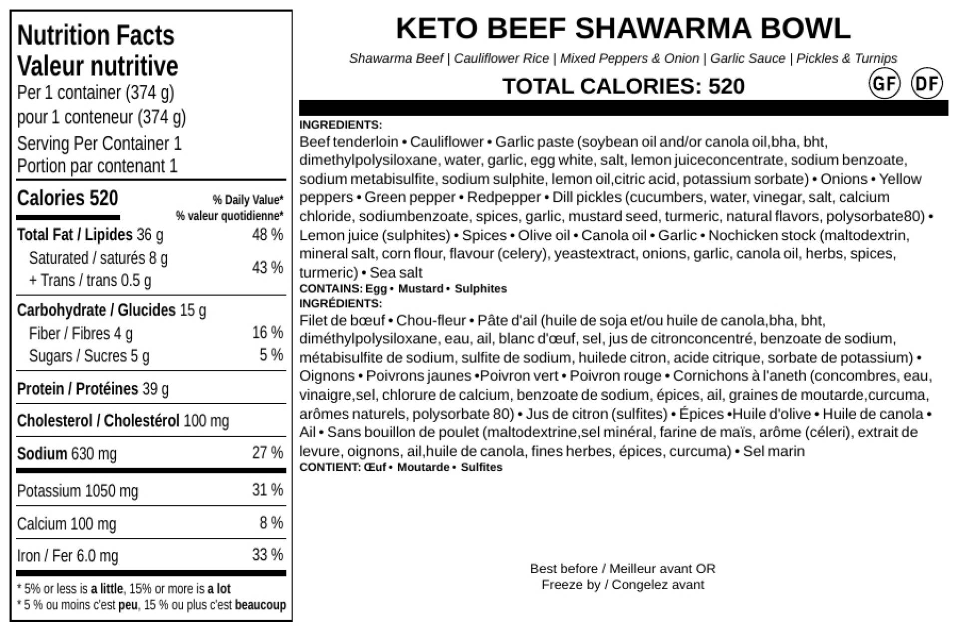 Keto Beef Shawarma Bowl