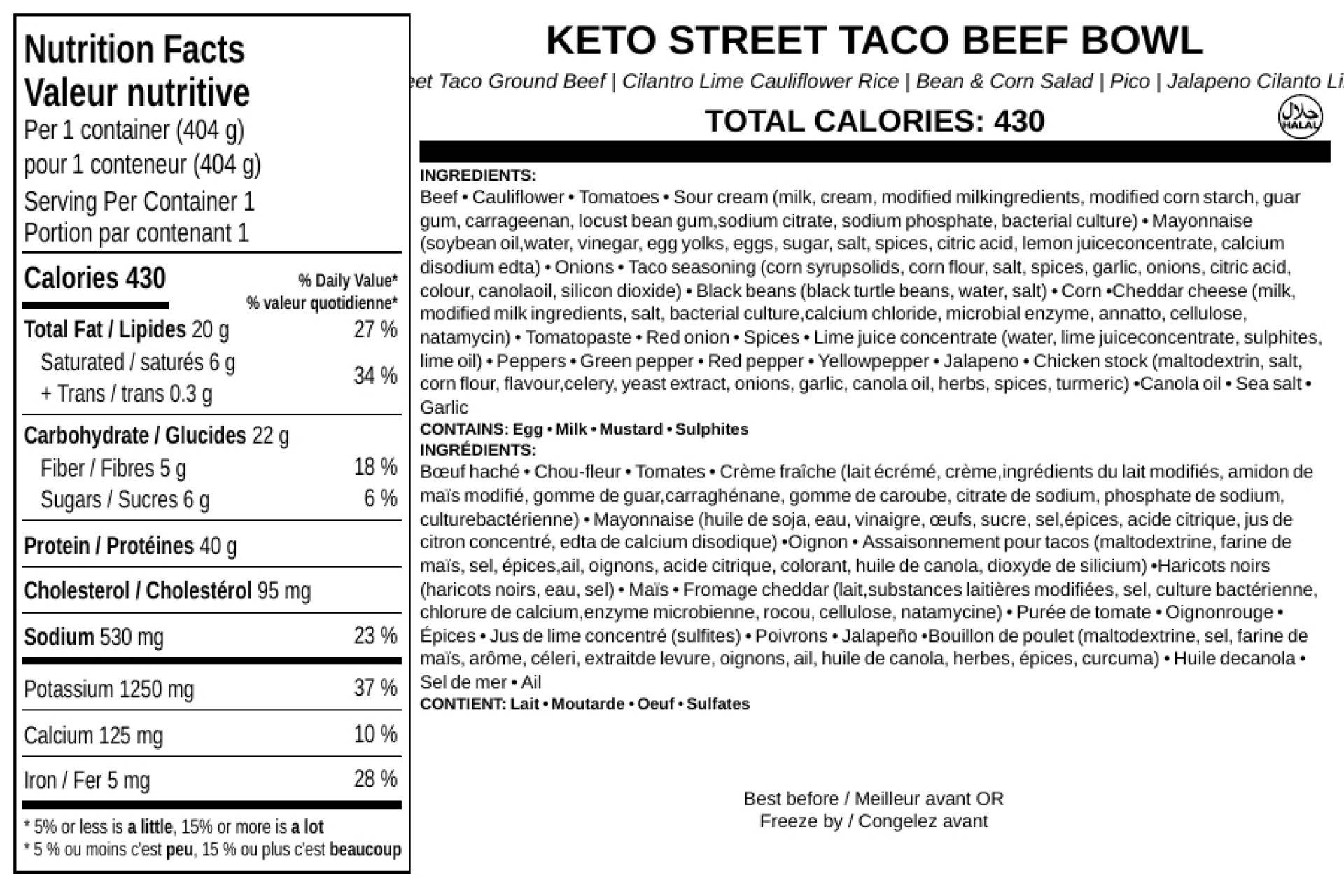 Keto Street Taco Beef Bowl