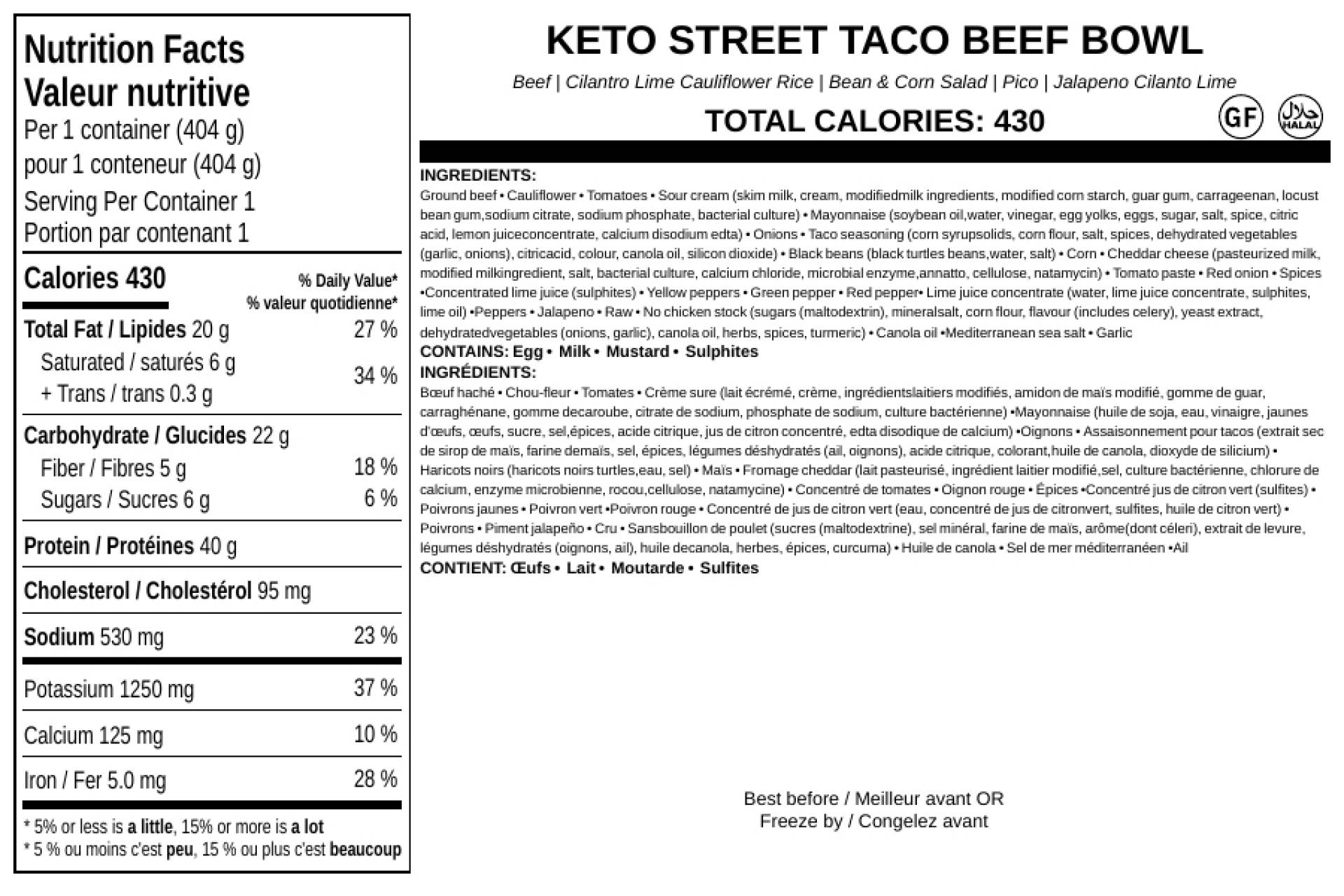 Keto Street Taco Beef Bowl