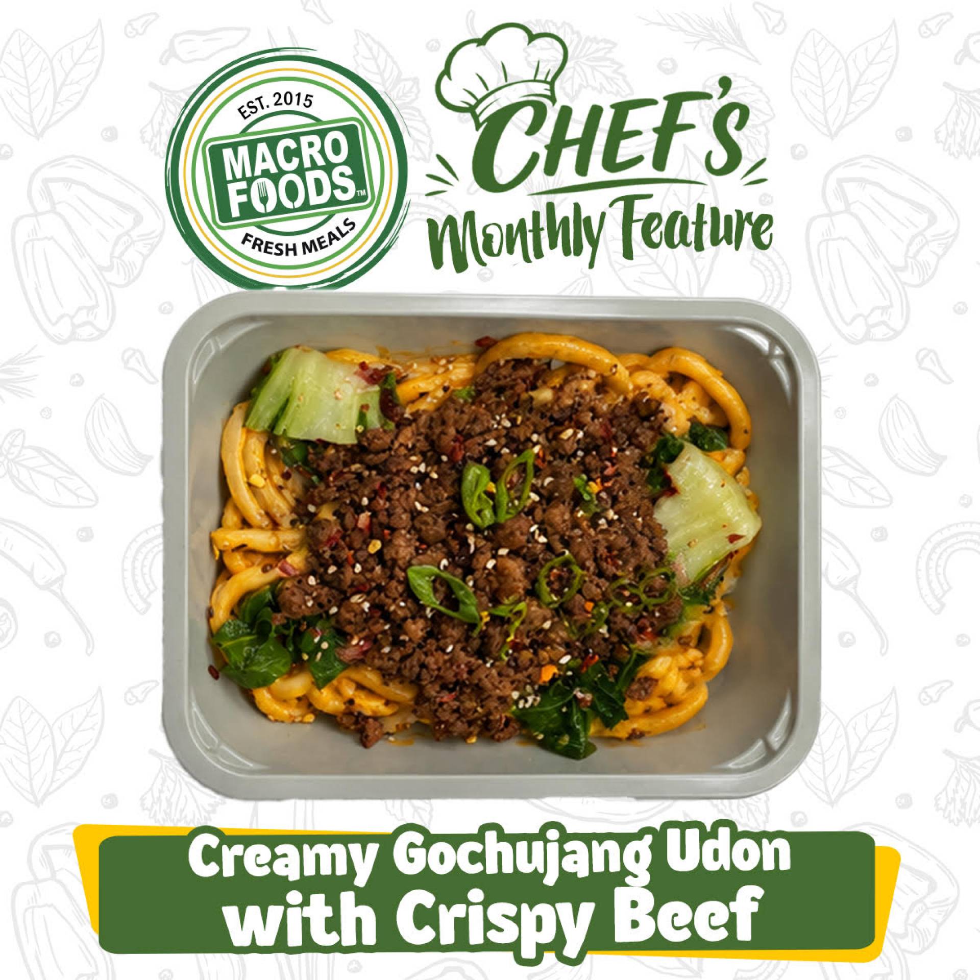 Creamy Gochujang Udon with Crispy Beef