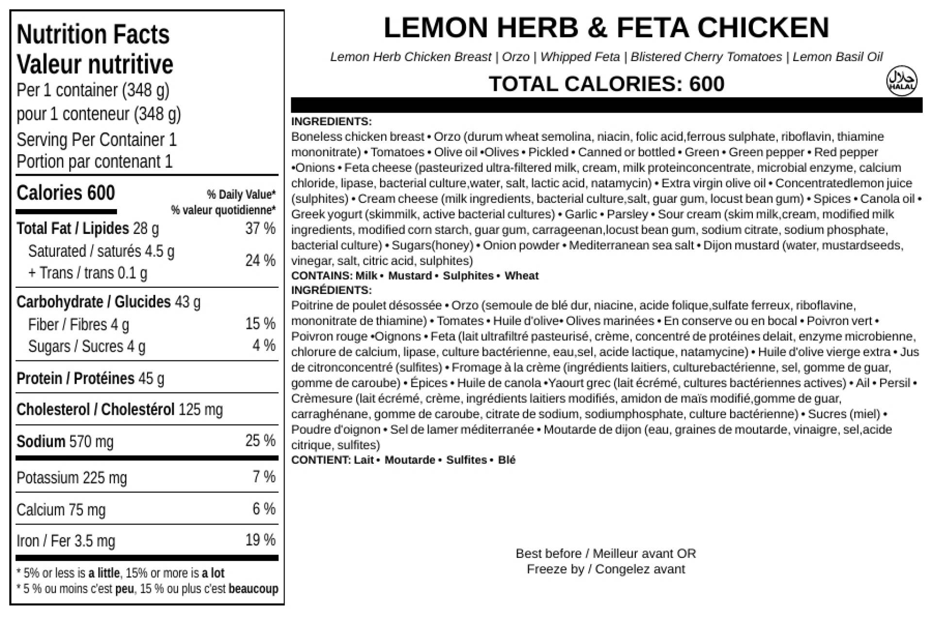 Lemon Herb & Feta Chicken