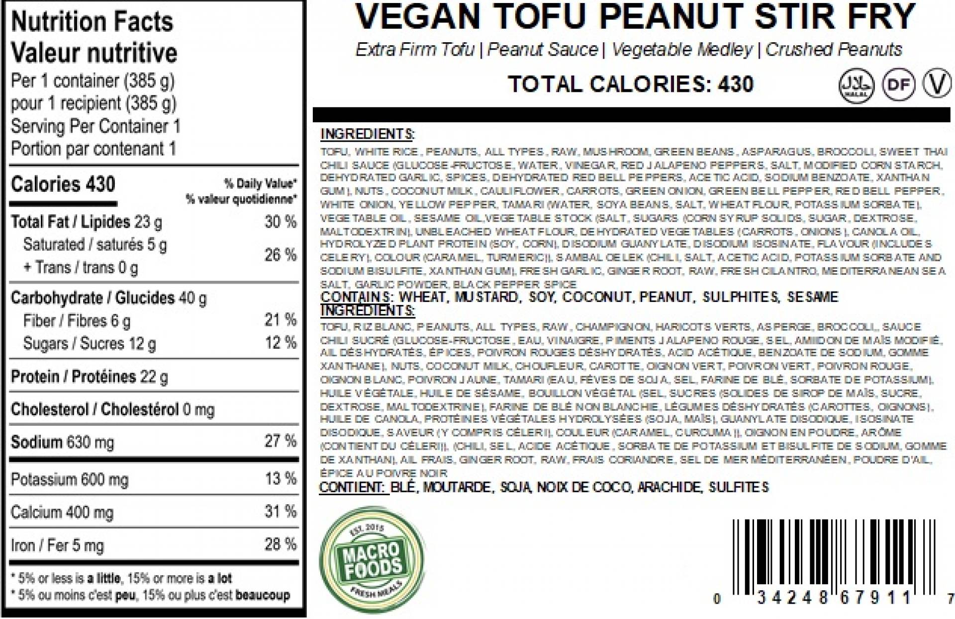 Vegan Tofu Peanut Stir Fry