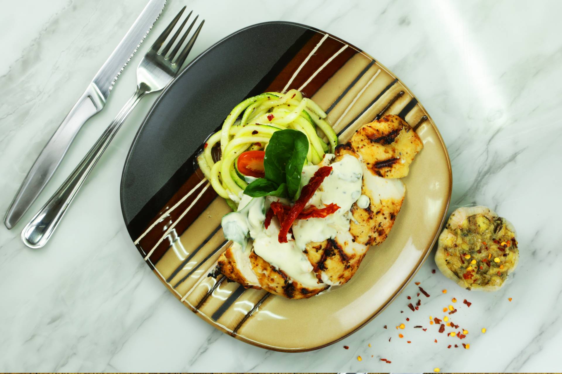 Keto Creamy Garlic Chicken Macro Foods