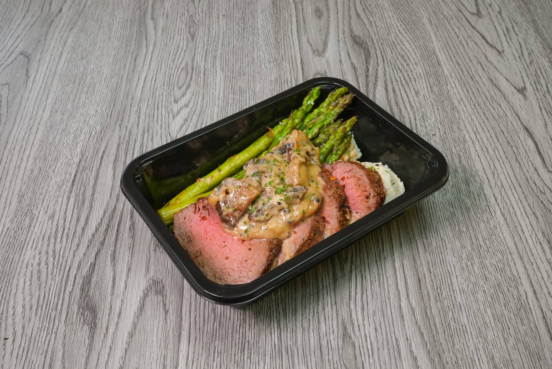 Steak w/ Mushroom Cream Sauce