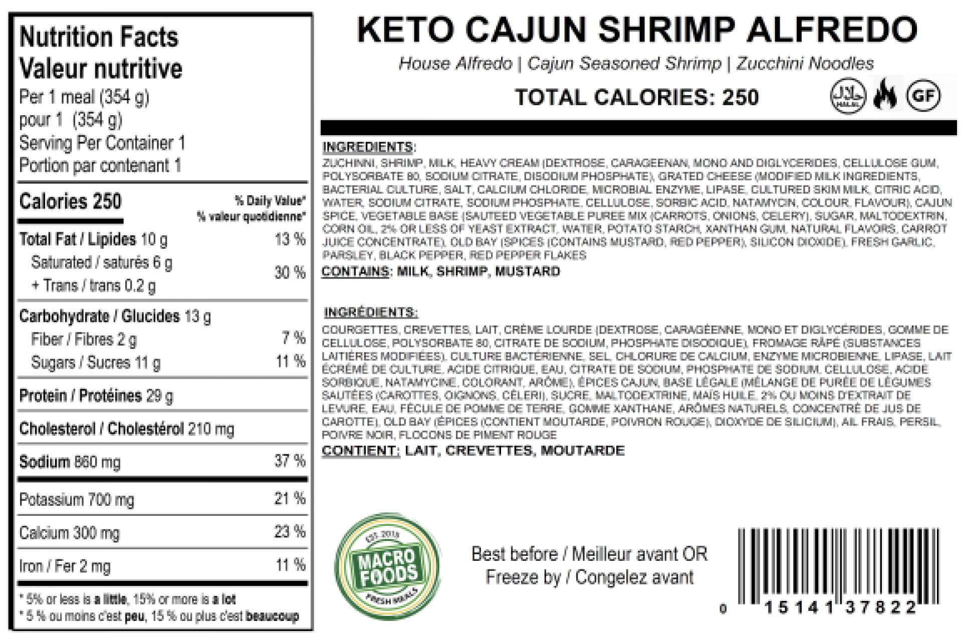 Keto Cajun Shrimp Alfredo